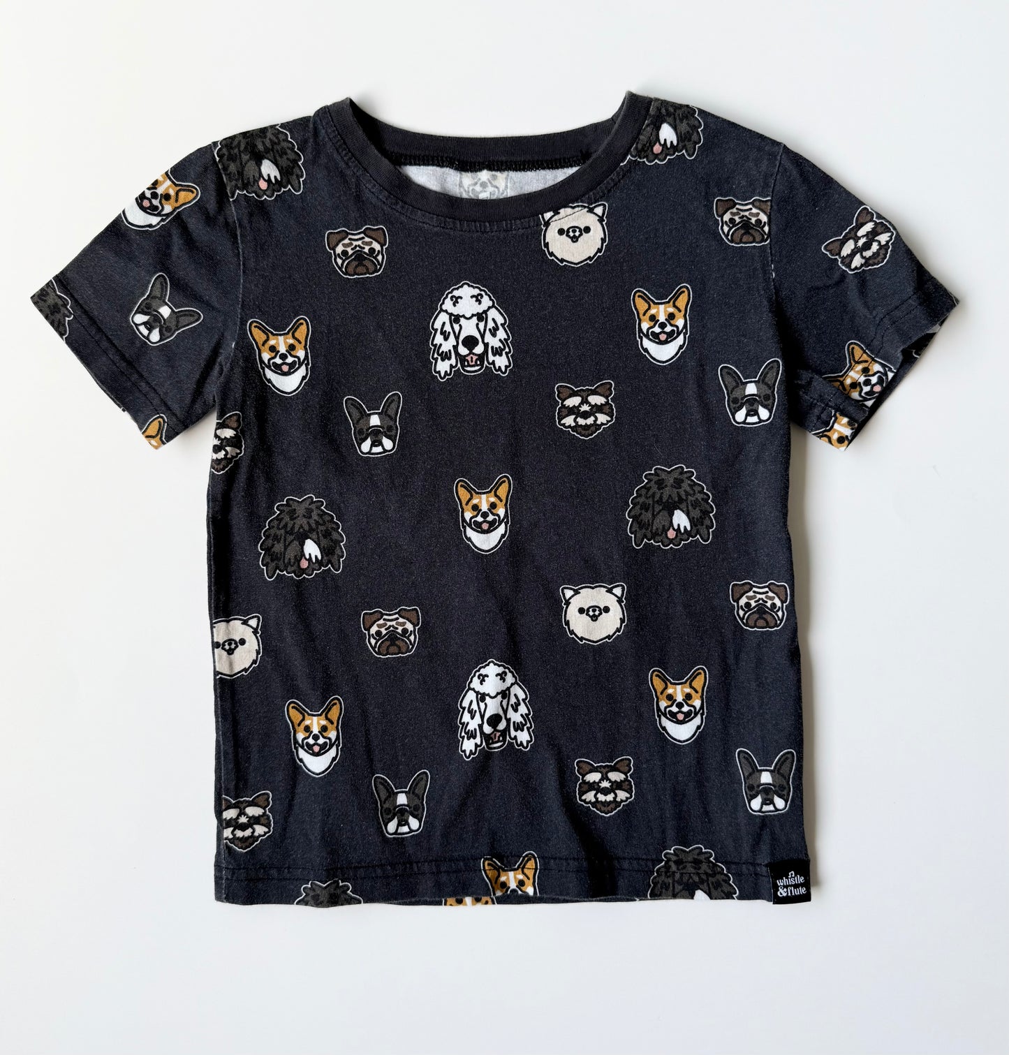 Whistle & Flute Black Dogs T-Shirt (5-6 Years)