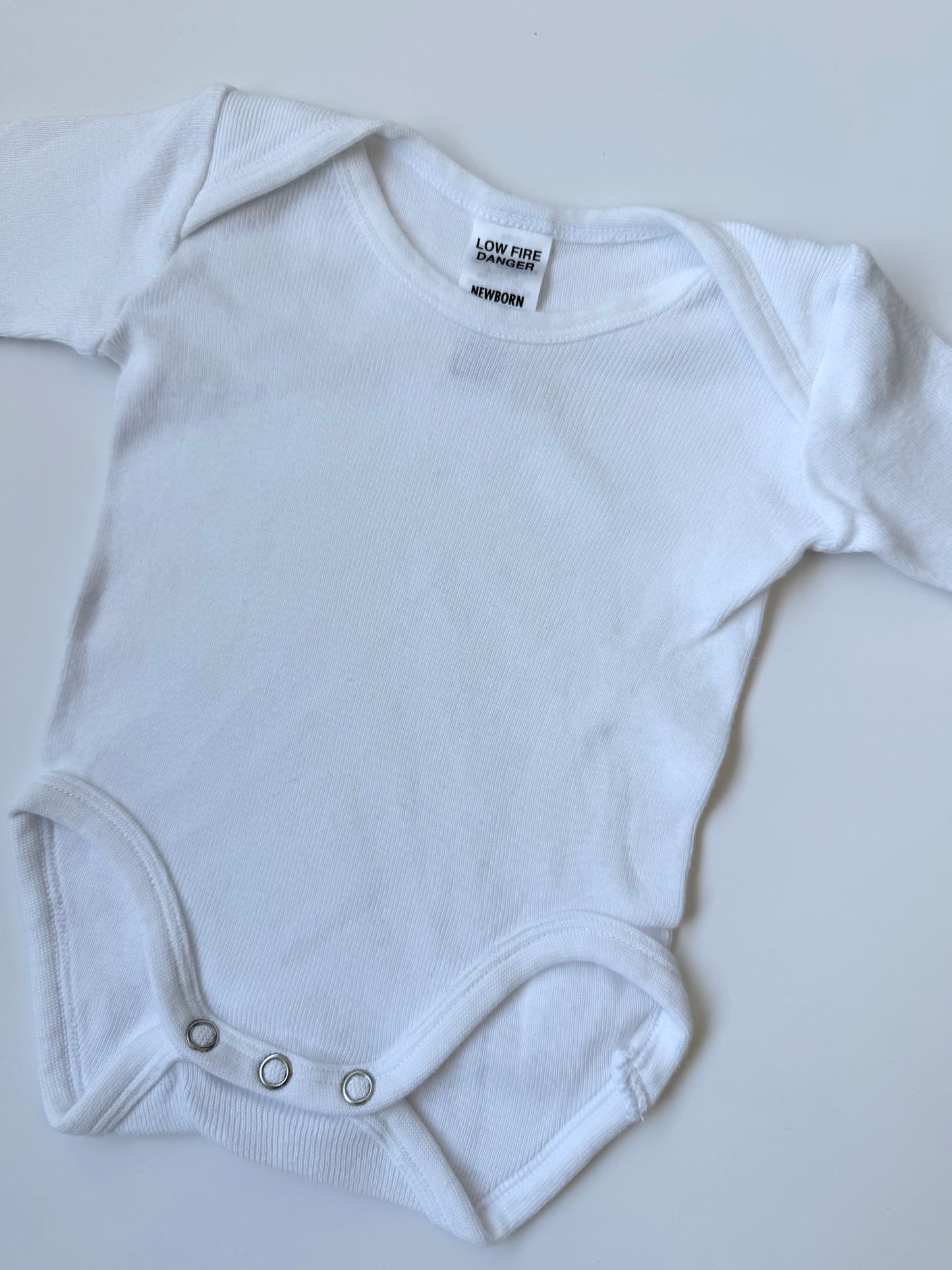 Bonds White Ribbed Onesie (Newborn)