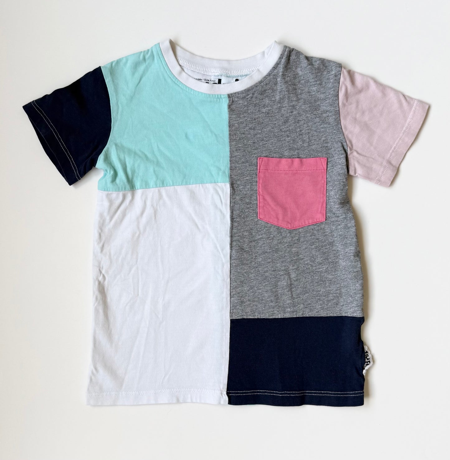 Nudnik Color Blocking Patchwork T-Shirt (4T)