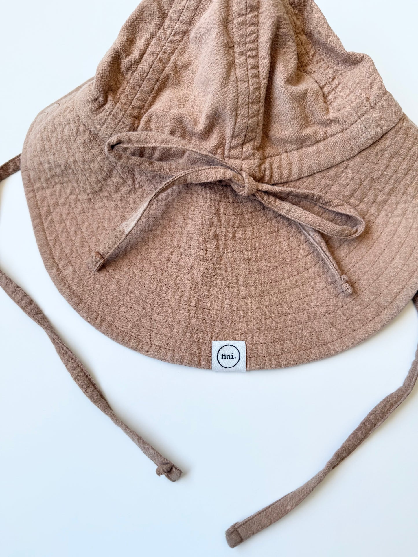 Fini the Label Light Brown/Pink Floppy Sun Hat (1-3 Years)