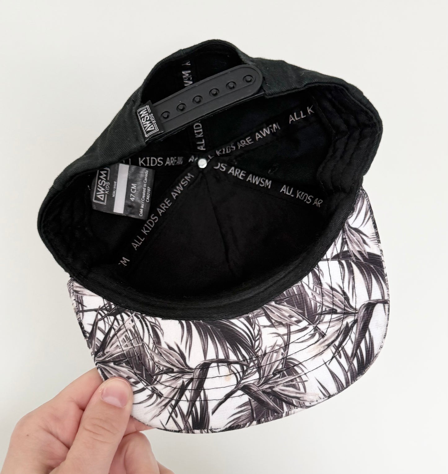 AWSM Kids Black Tropical SnapBack Hat (47CM)