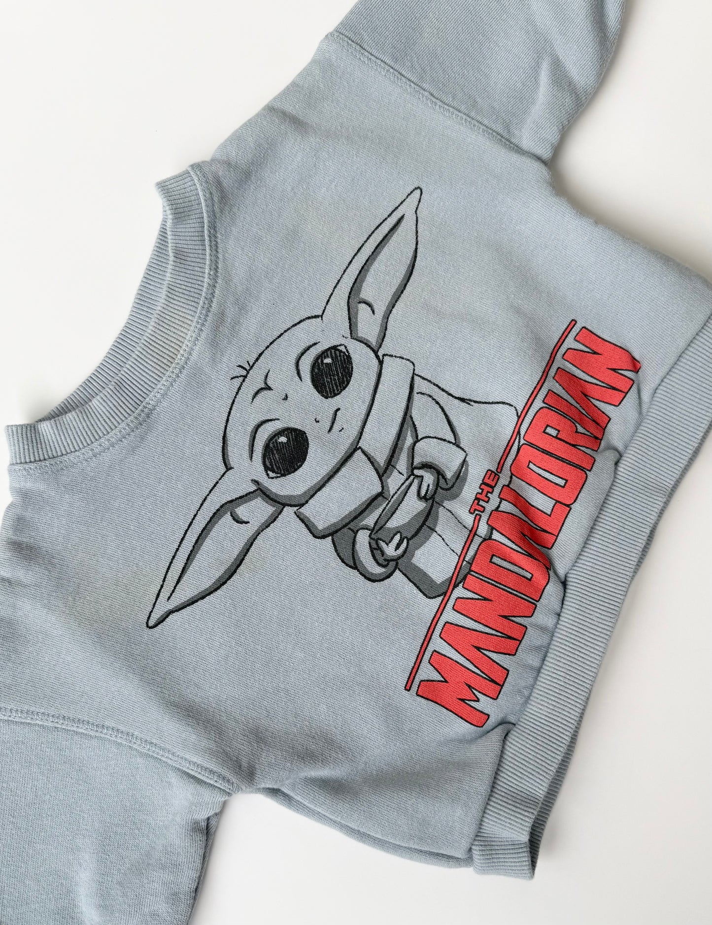 Zara x Star Wars Blue “The Mandalorian” Grogu Crewneck Sweater (3-6 Months)