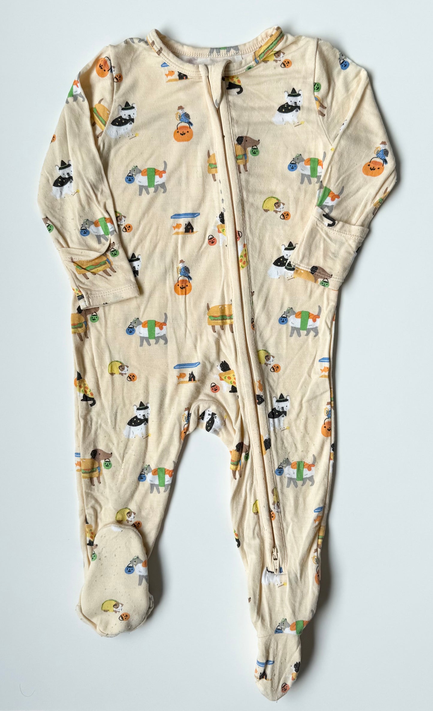 Angel Dear Light Orange Halloween Doggies Sleeper (6-9 Months)