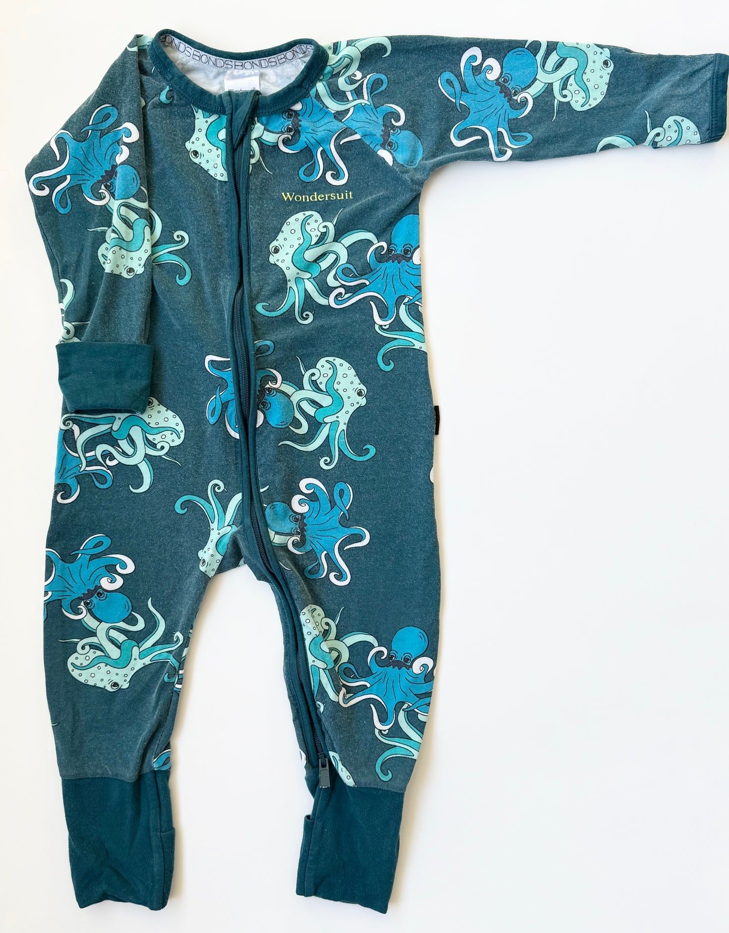 Bonds Wondersuit Blue Octopus Sleeper Romper (6-12 Months)