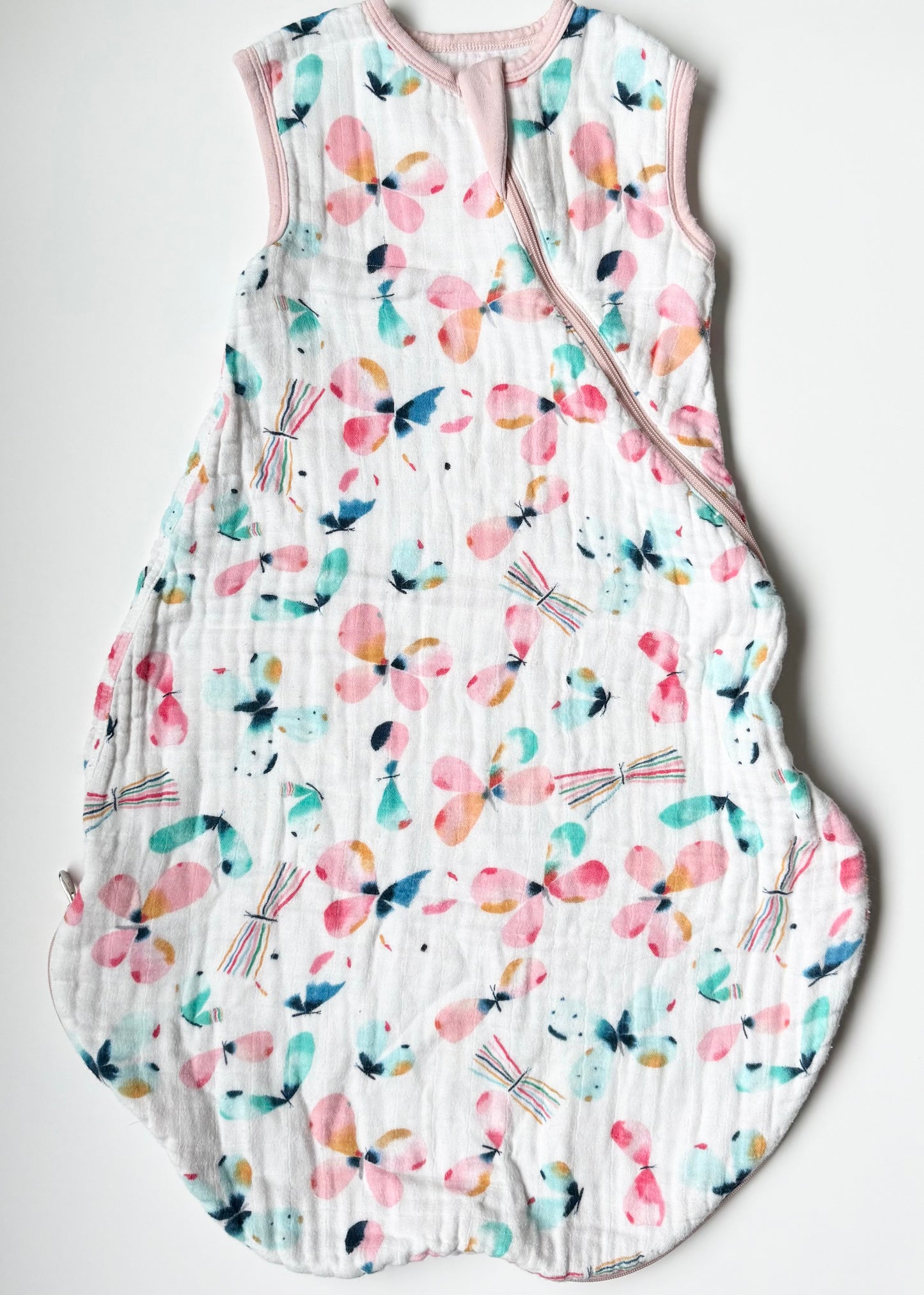 Loulou Lollipop Colourful Butterflies Muslin Sleep Sack (3-12 Months)
