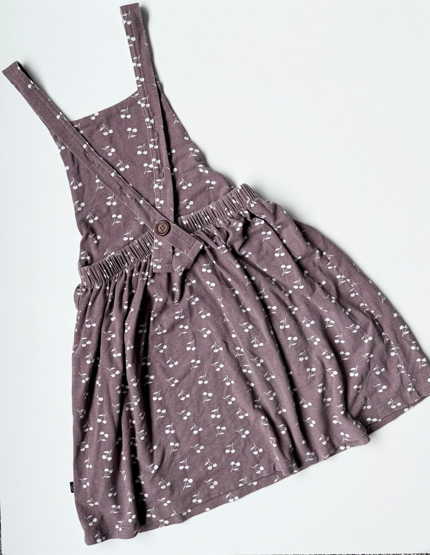 Haven Kids Dark Purple Cherries Fabric Skirtall (5T)