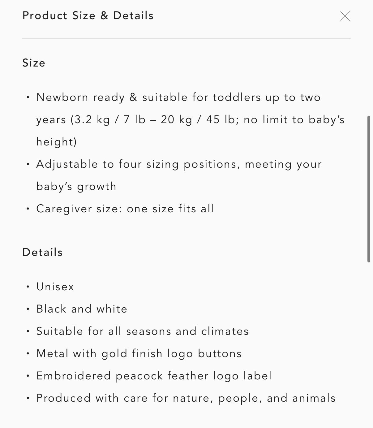 Artipoppe Zeitgeist Tweed BW In Cotton Baby Carrier