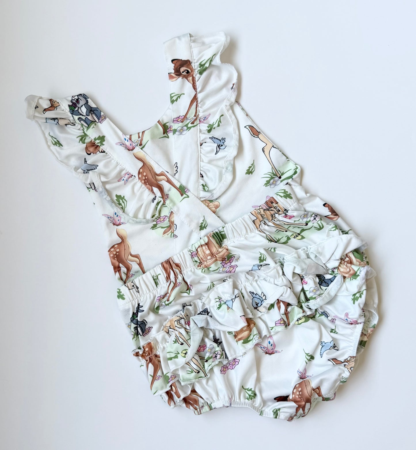 PatPat Disney White Bambi Summer Romper (3T)