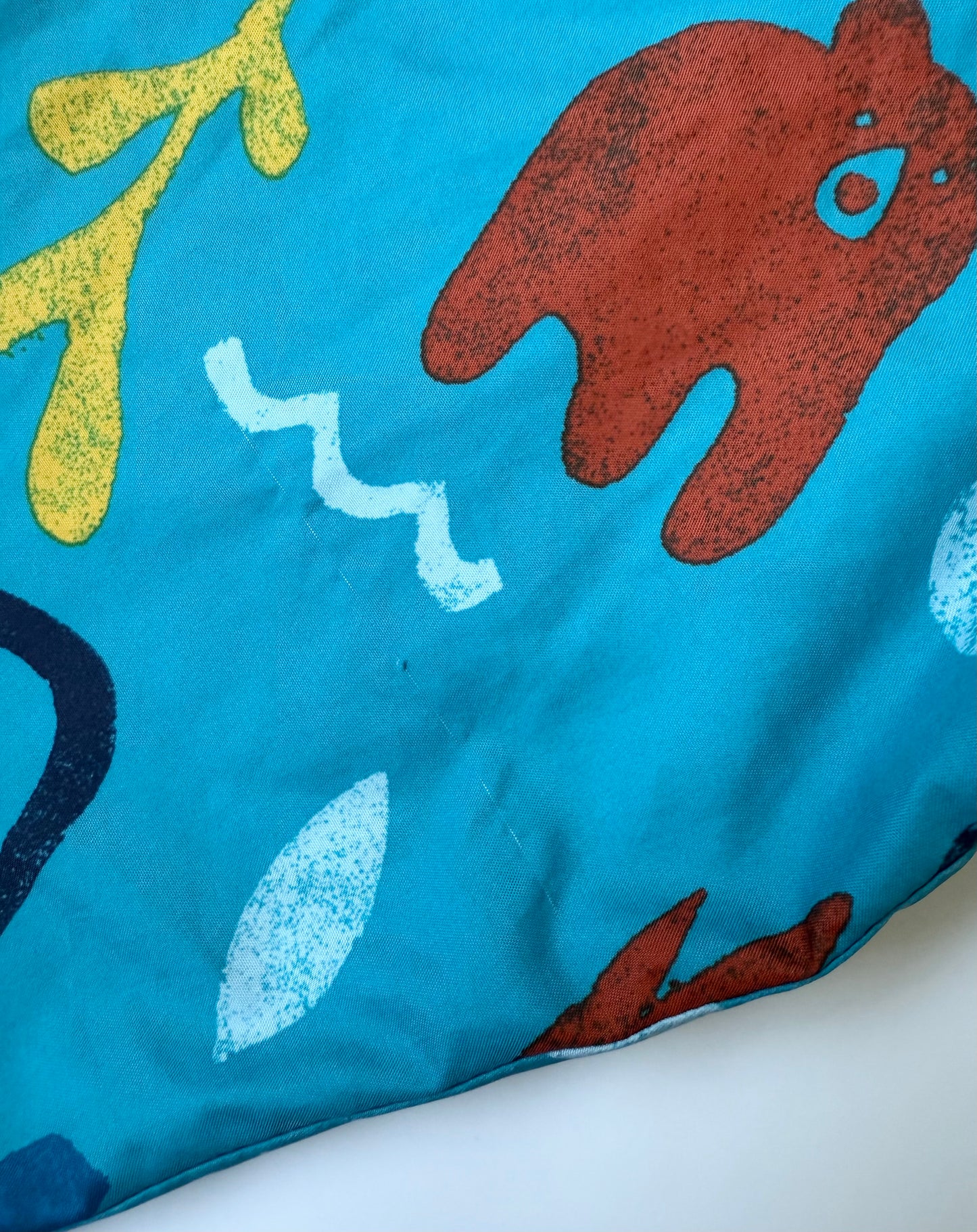 Columbia Mini Pixel Grabber II Fleece Lined Wind Jacket in Ocean Blue Joyful Shapes (12-18 Months)