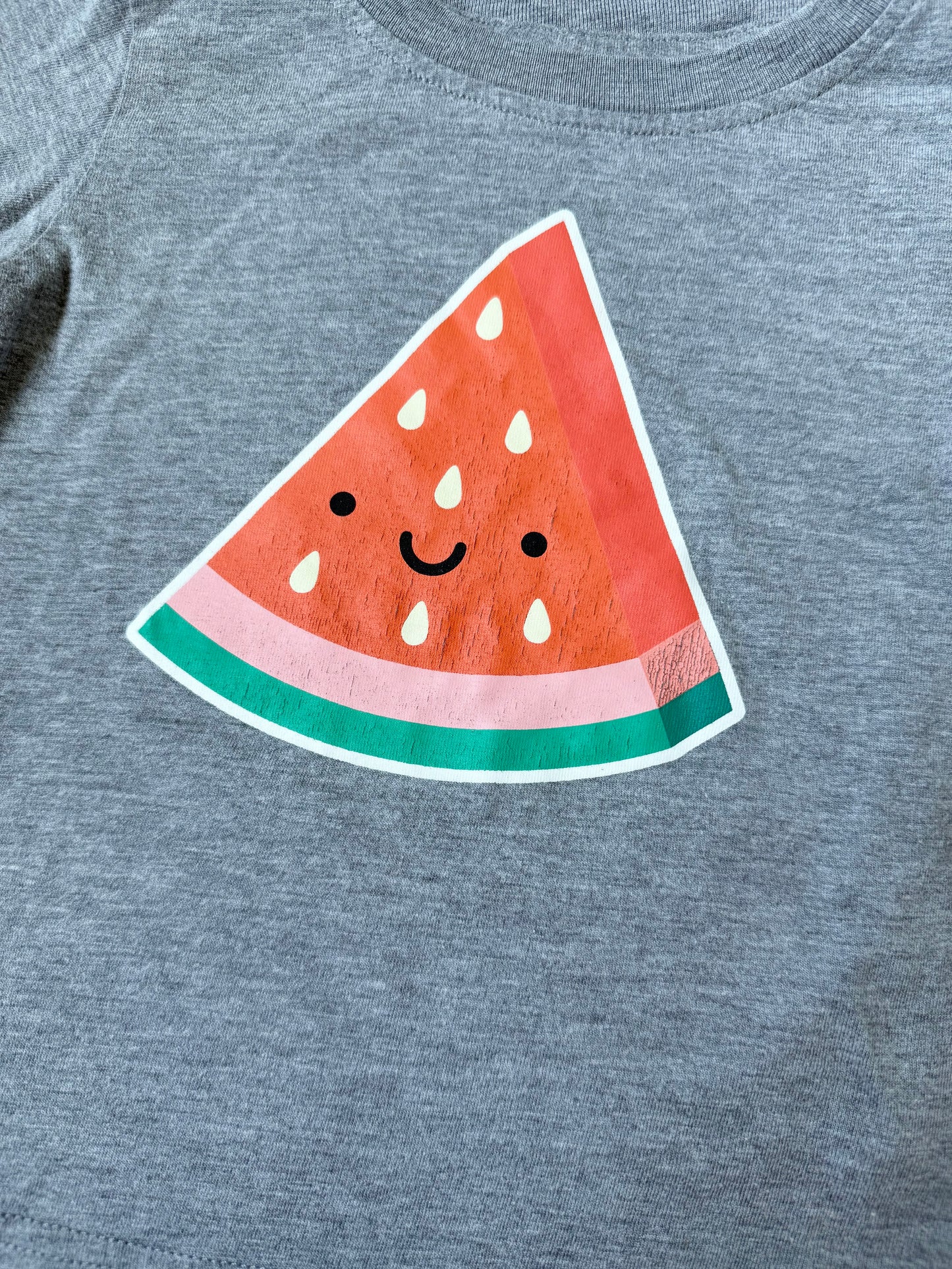Whistle & Flute Grey Watermelon T-Shirt (1-2 Years)
