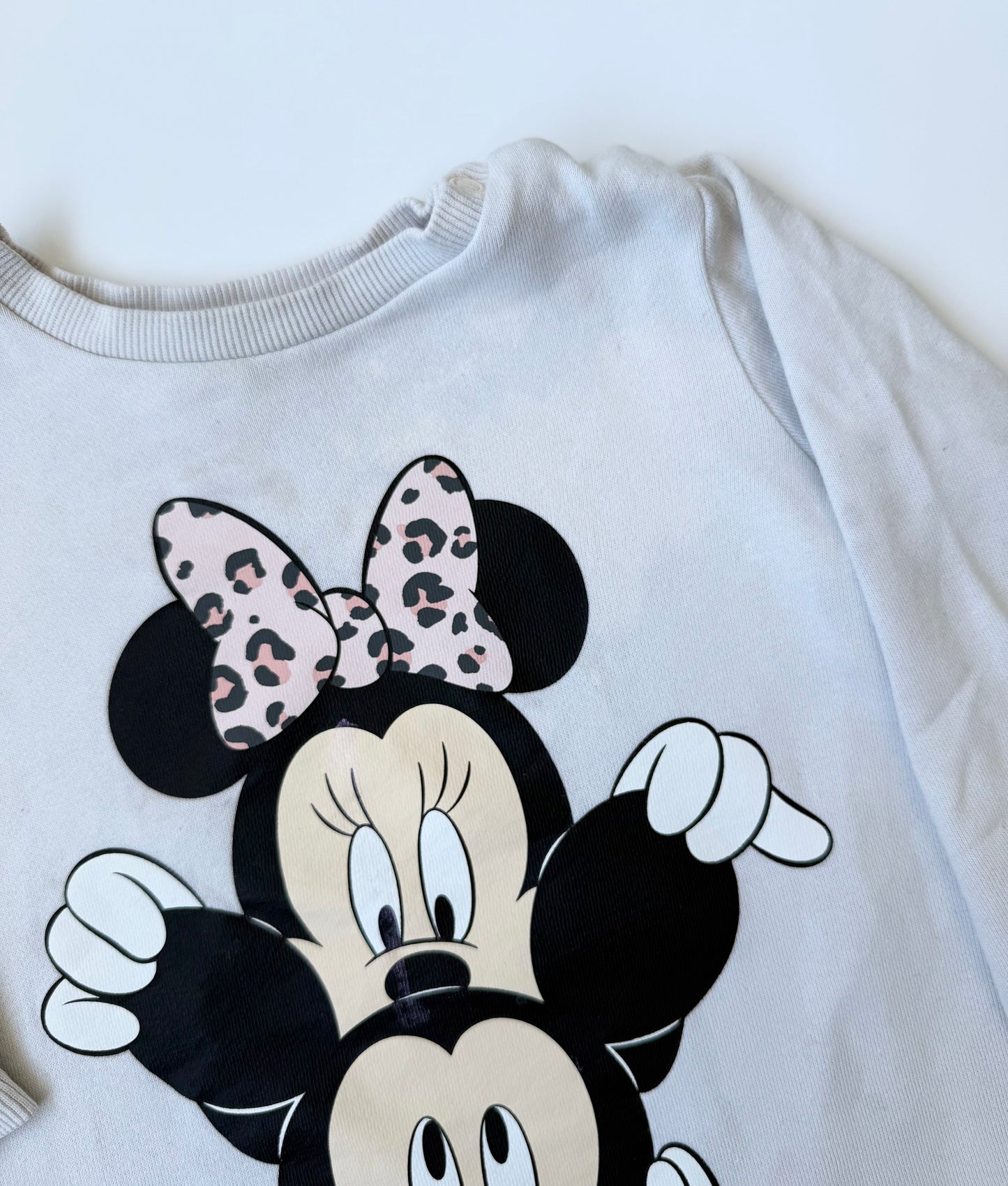 H&M x Disney Light Grey Minnie & Mickey Peekaboo Sweater (18-24 Months)