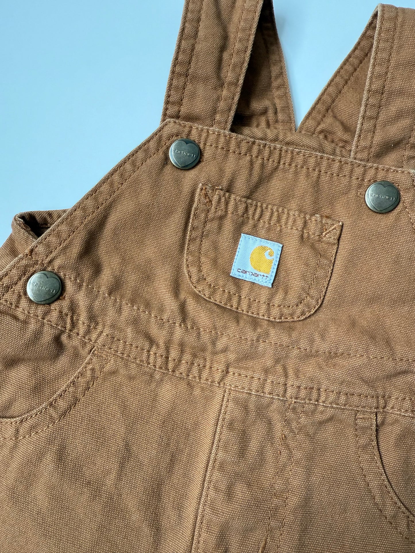 Carhartt Classic Brown Shorty Overalls (9 Months)