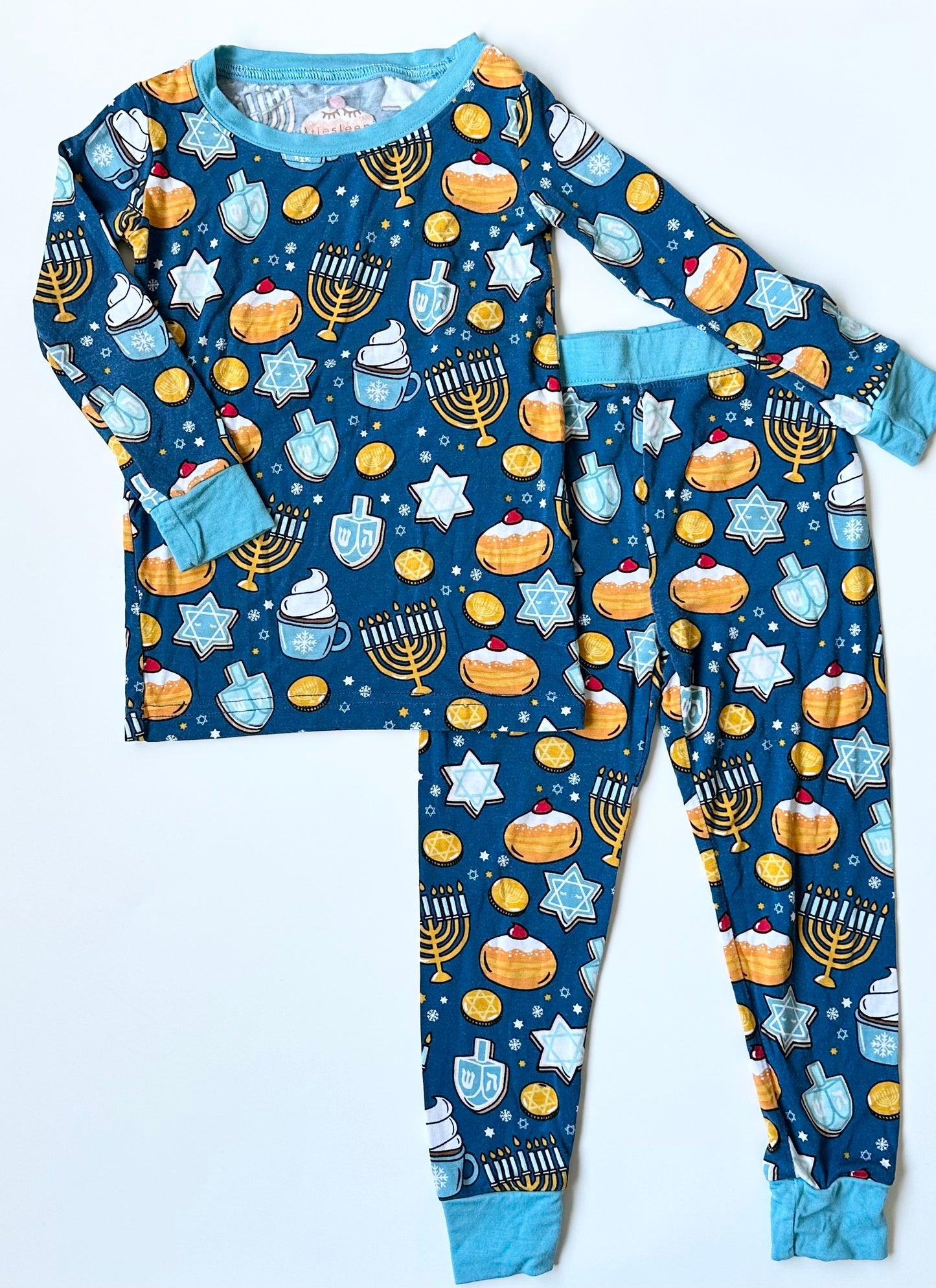 Little Sleepies Blue Hanukkah Two Piece PJ Set (18-24 Months)