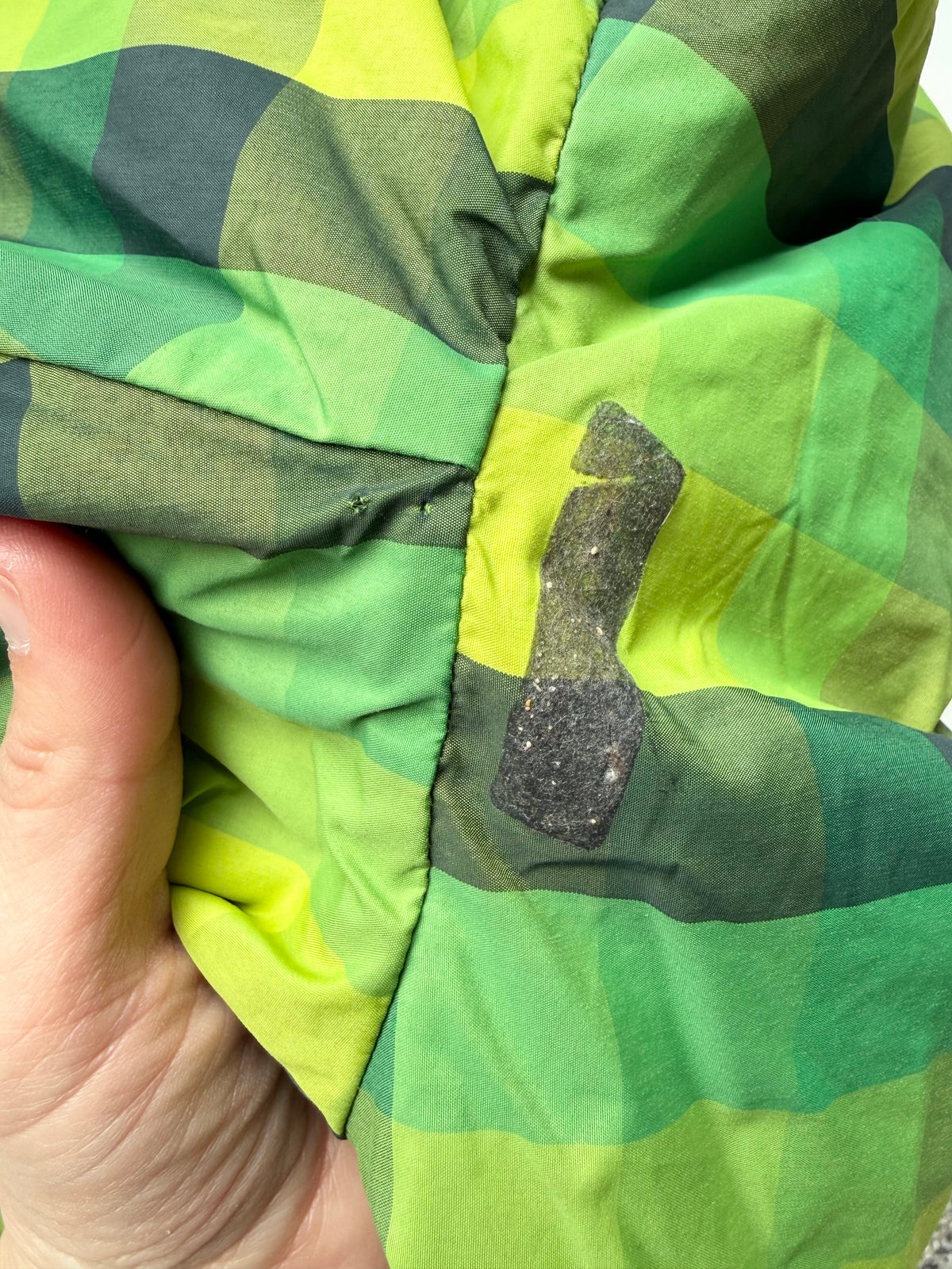 The North Face Perrito Grey & Green Plaid Reversible Jacket (3T)