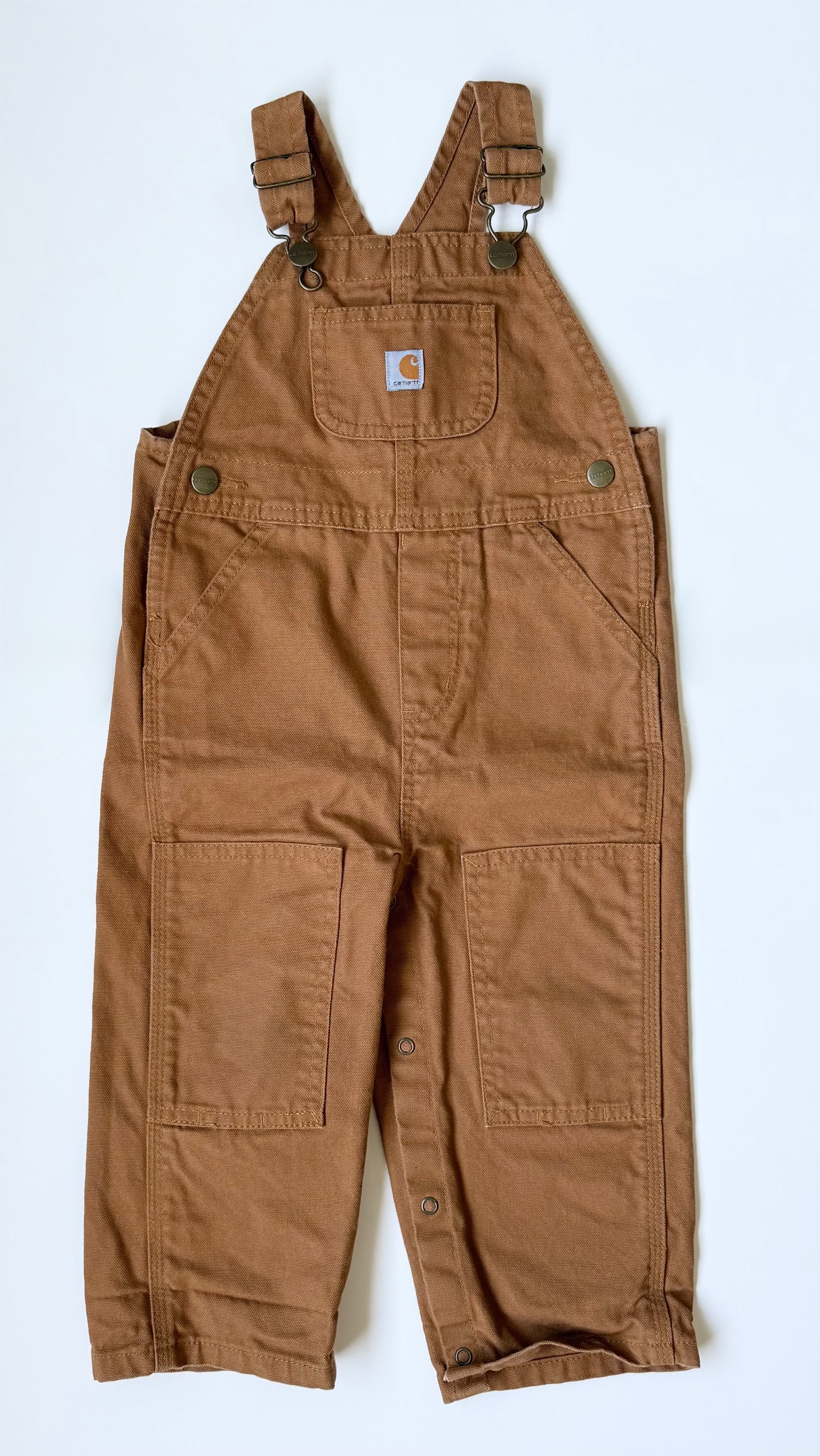 Carhartt Classic Brown Canvas Bib Overalls (24 Months)