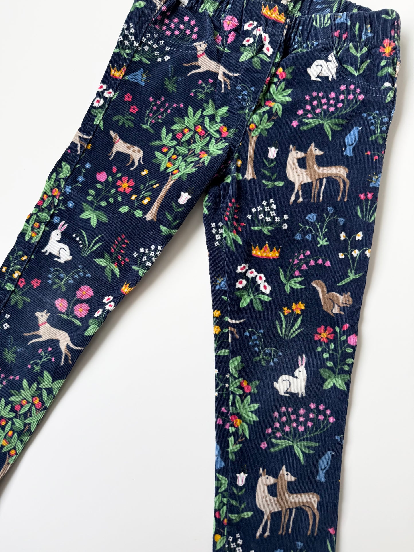 Mini Boden Blue Corduroy Spring Forest Pants (4 Years)