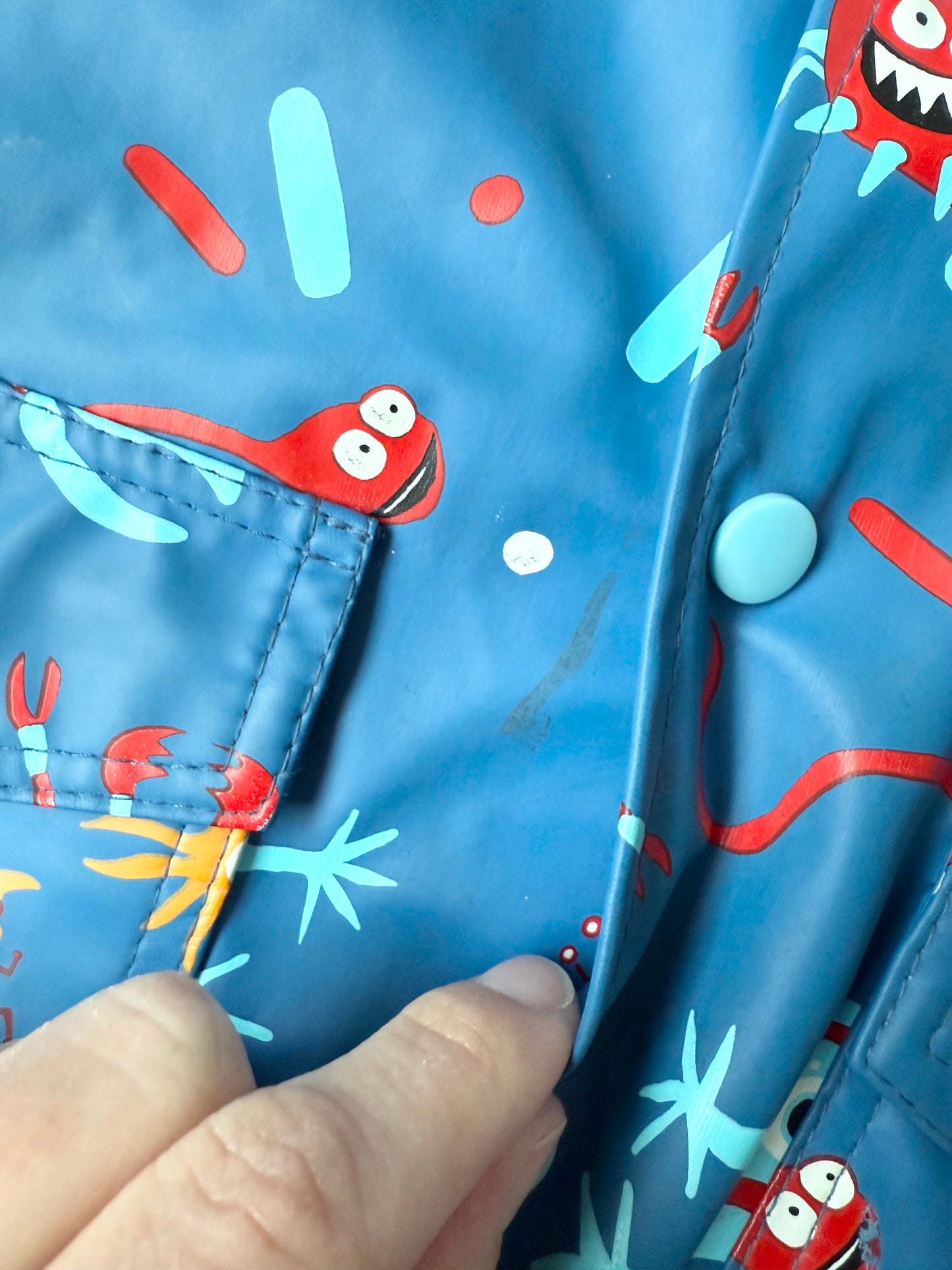 Hatley Blue Monsters Rain Jacket (24 Months)