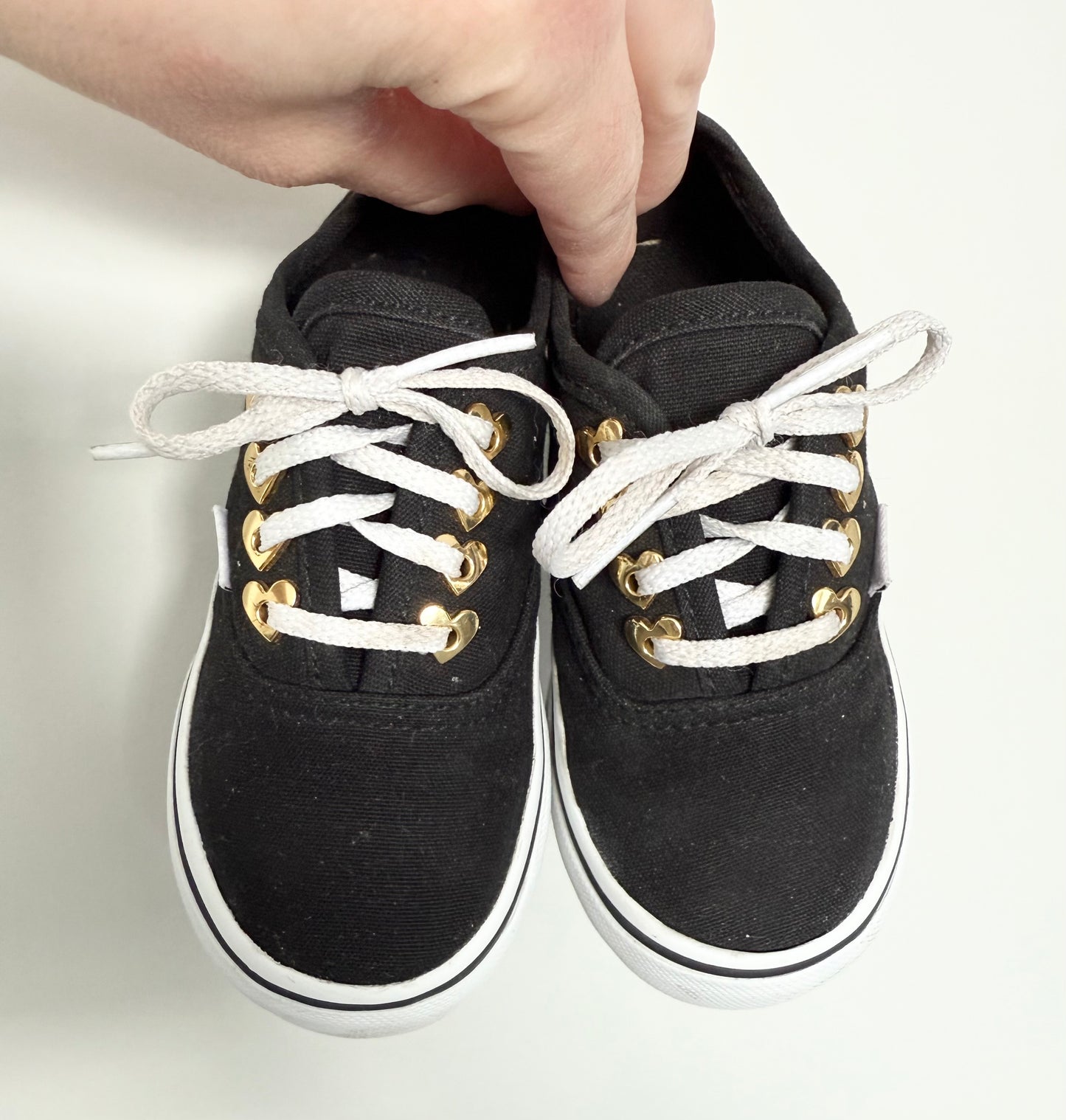 Vans Black & Gold Heart Sneakers (7)