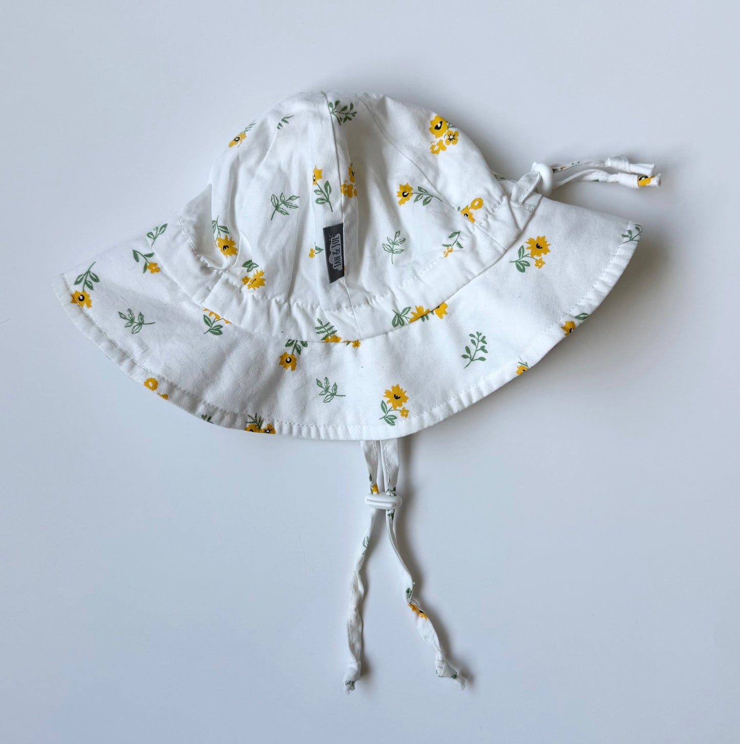 Jan & Jul White & Dainty Floral Sun Hat (0-6 Months - Small)