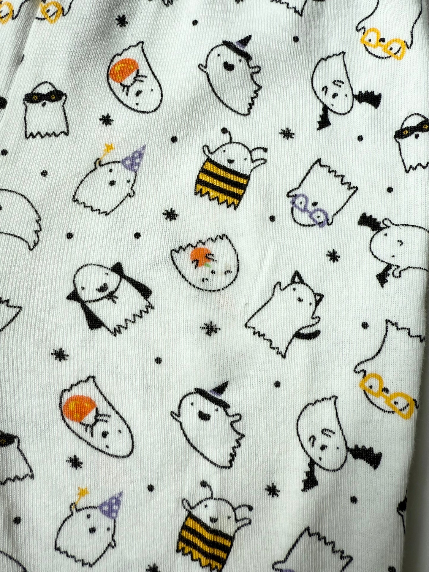 Rae Dunn White Ghosts Pants (6-9 Months)