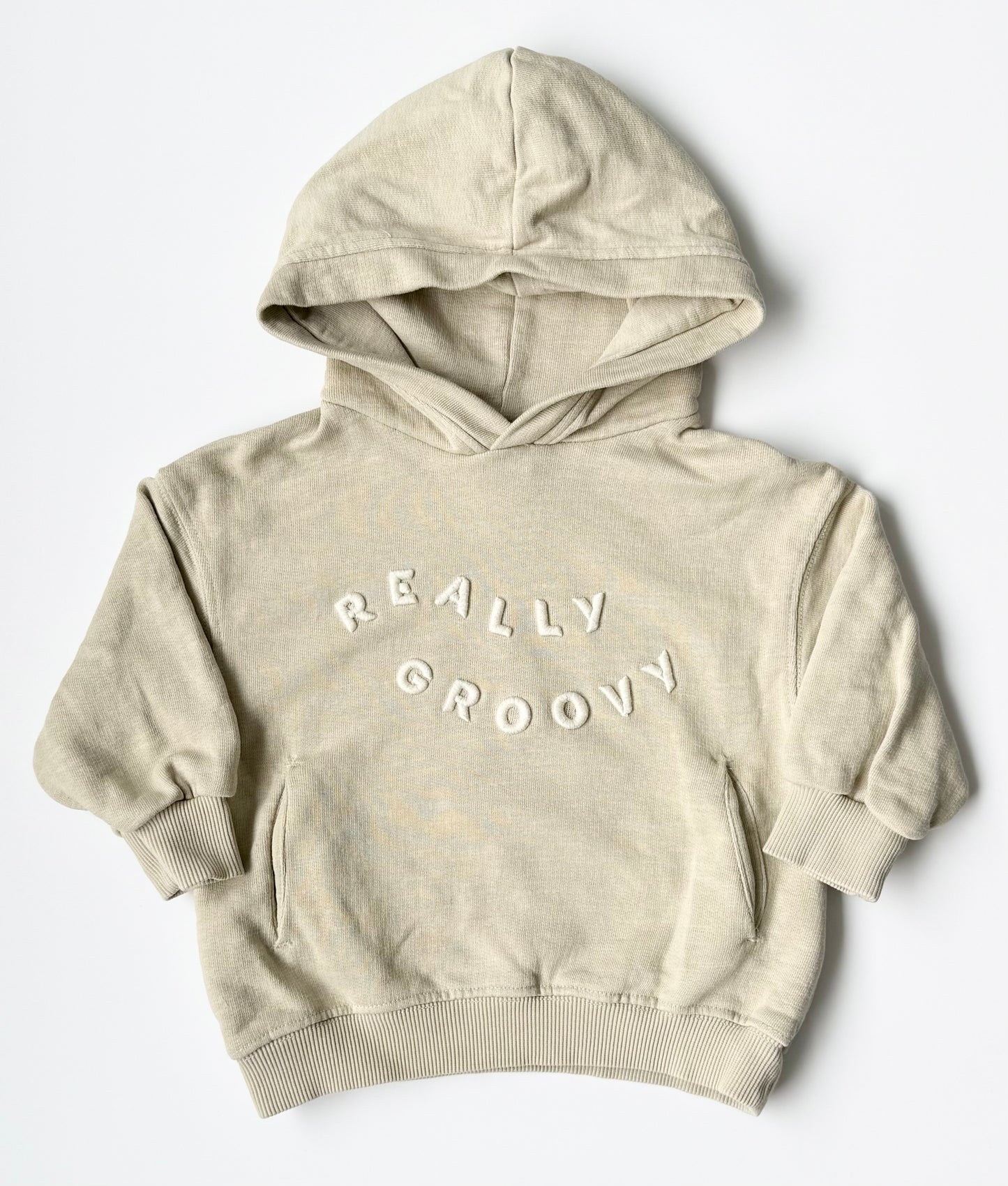 Zara Tan “Really Groovy” Hoodie (9-12 Months)