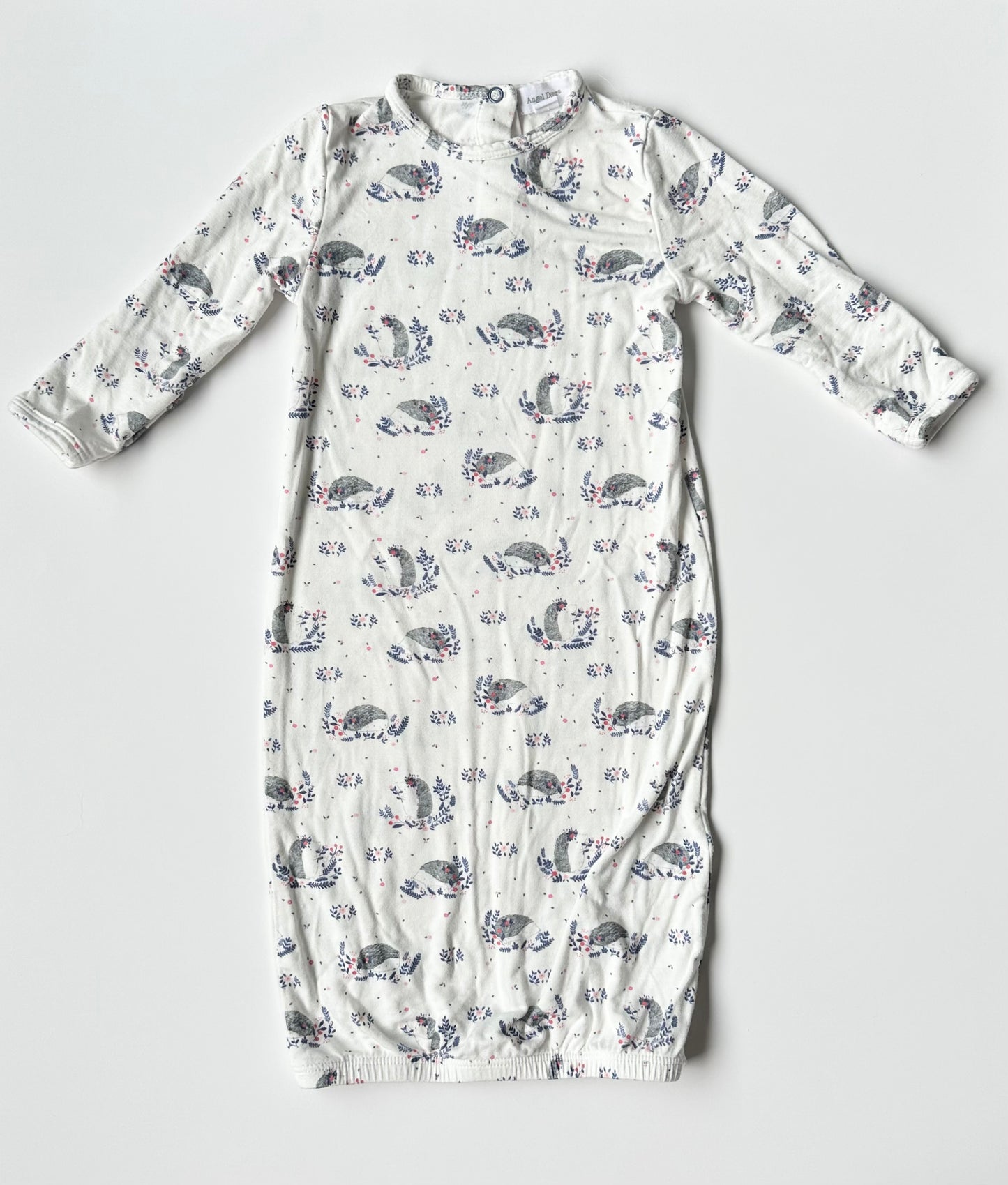 Angel Dear White Hedgehogs Sleep Gown (0-3 Months)