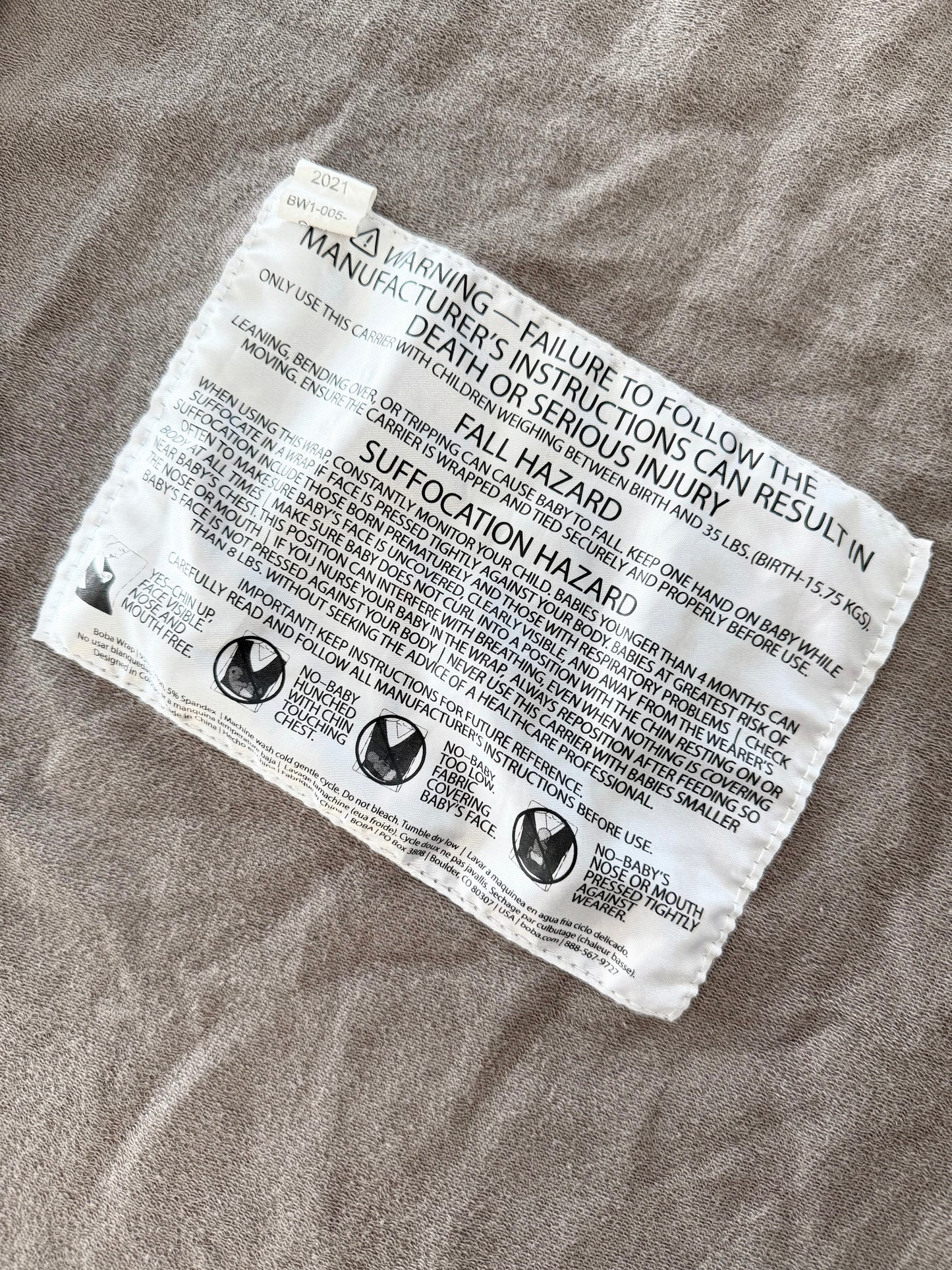 Boba Wrap Baby Carrier - Grey