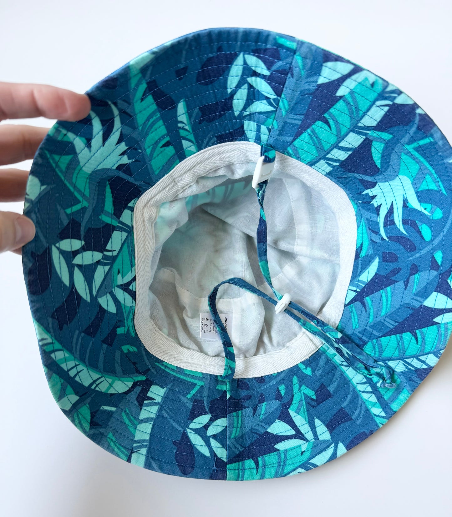 Jan & Jul Blue Leaves Sun Hat (2-5 Years)