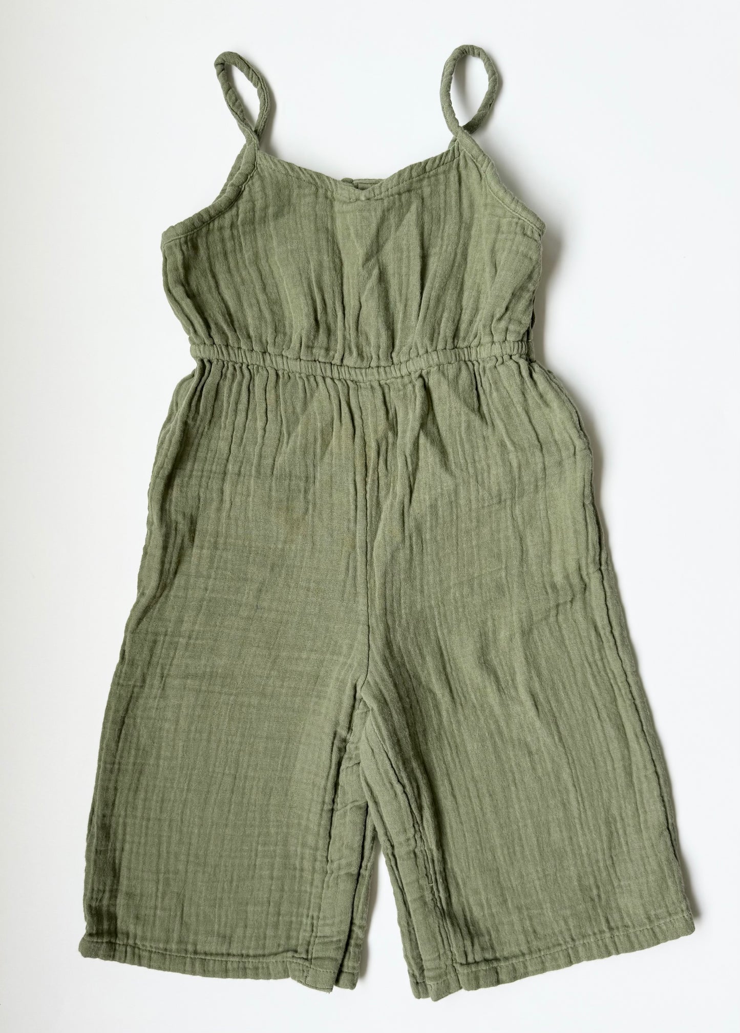 Old Navy Light Green Muslin Tank Jumpsuit (18-24 Months)