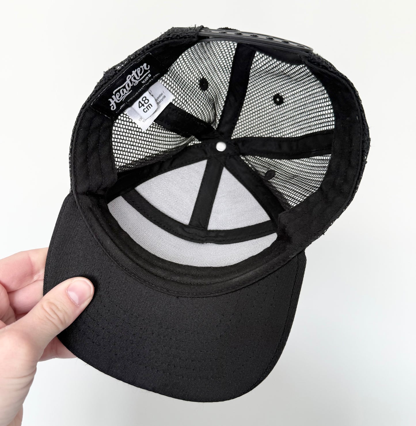 Headster Black Mesh SnapBack Hat (48CM)