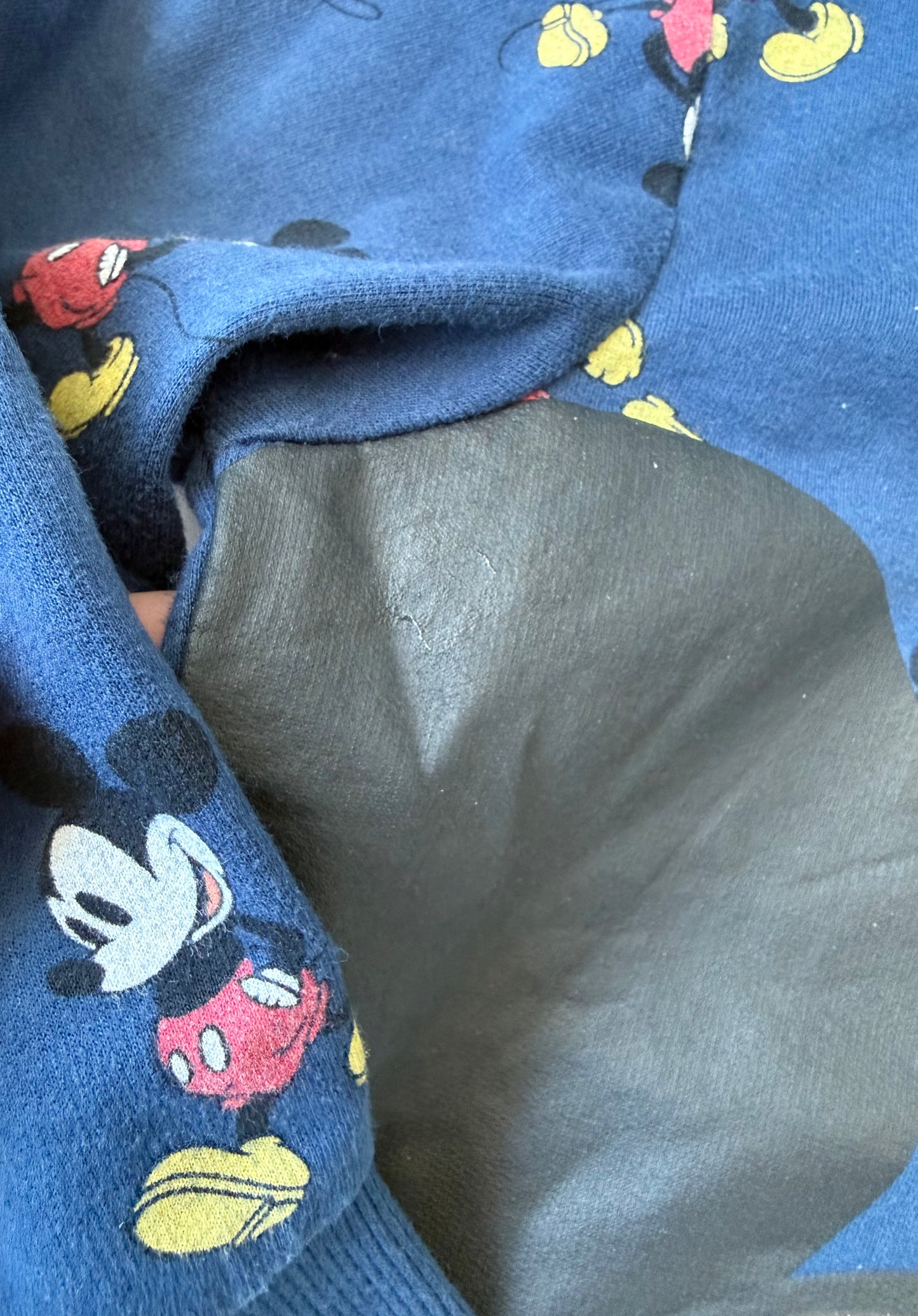 The Disney Store Dark Blue Mickey Mouse AOP Zip Up Hoodie (4T)