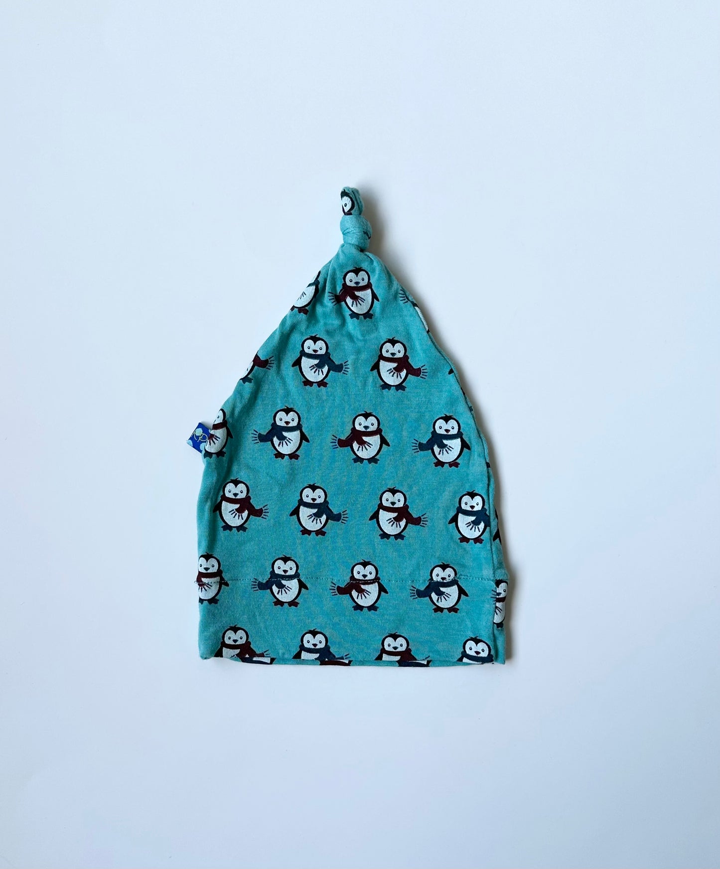 Kickee Pants Blue Penguin Knotted Hat (0-3 Months)