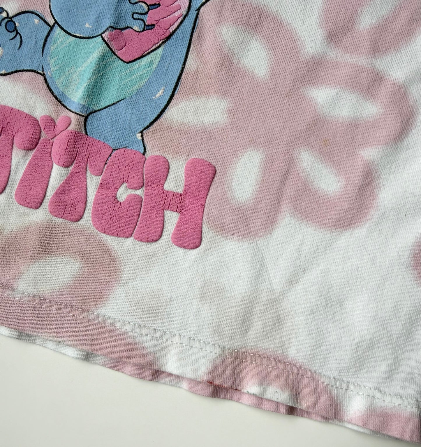 Zara x Disney Lilo & Stitch Pink Tie Dye Stitch T-Shirt (3 Years)