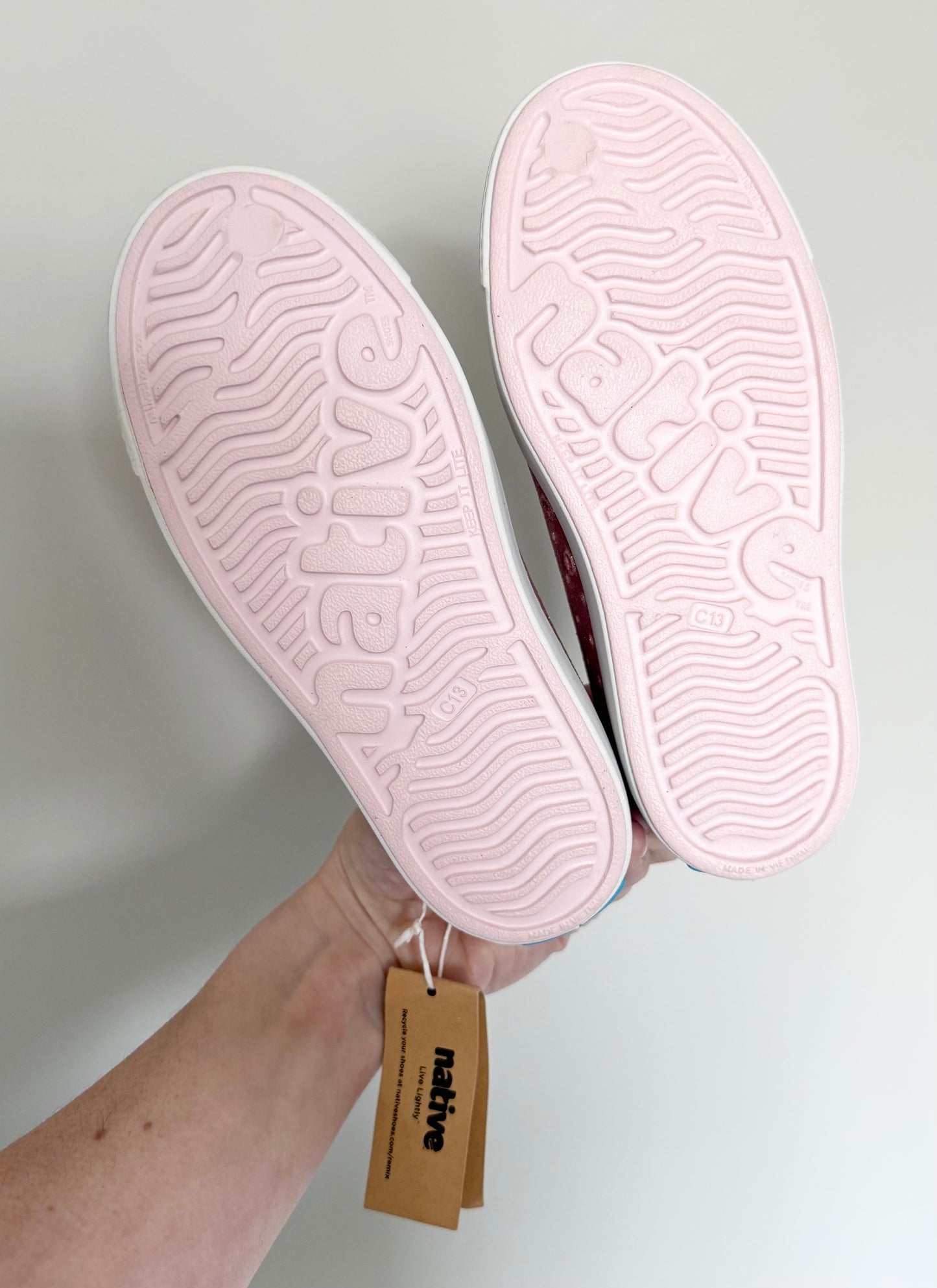 Native Pink Sparkle Jefferson Slip Ons (C13)