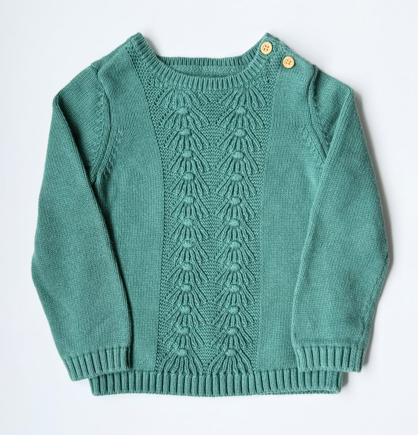 Little Planet Green Knit Sweater (4T)