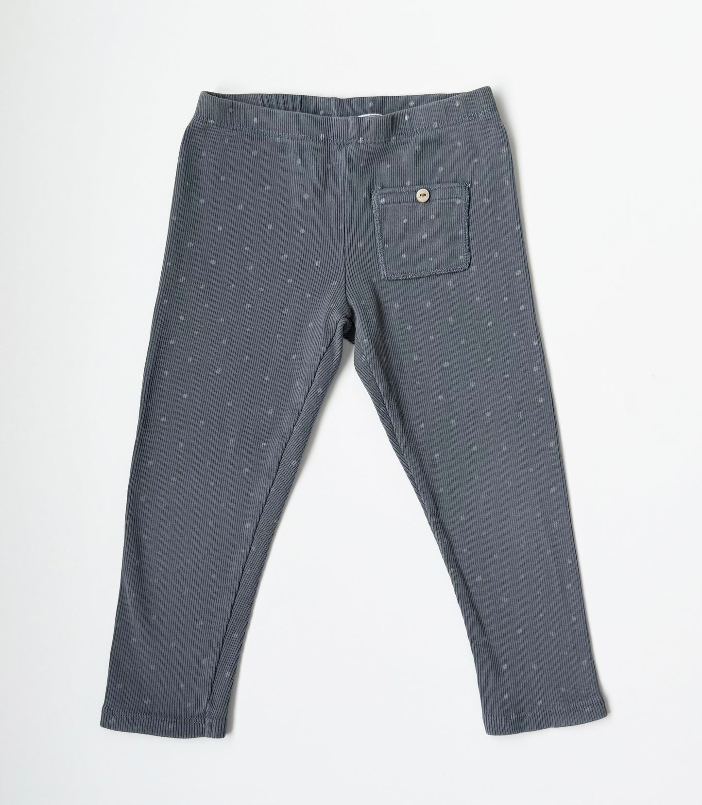 Zara Dark Grey Polkadot Ribbed Leggings (3-4 Years)