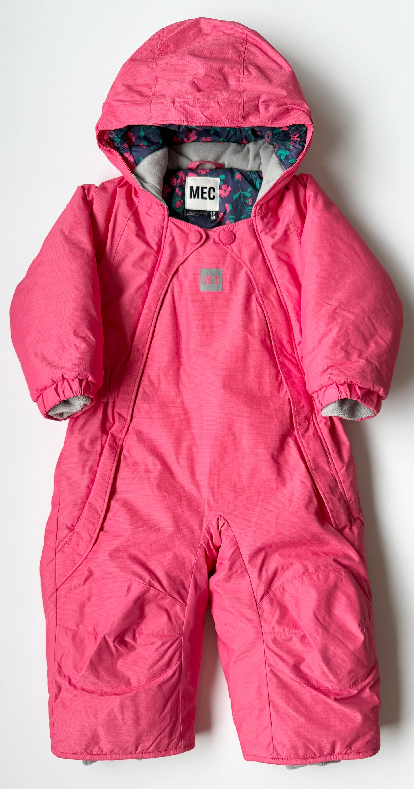 MEC Hot Pink Floral Interior Toaster Suit (12 Months)