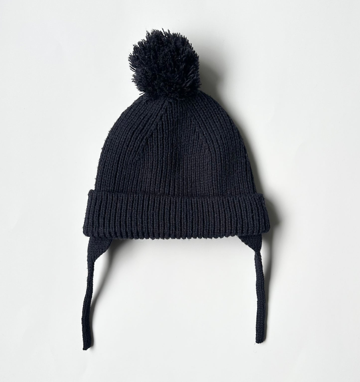 Zara Dark Navy Knit Pom Pom Toque (12-24 Months)