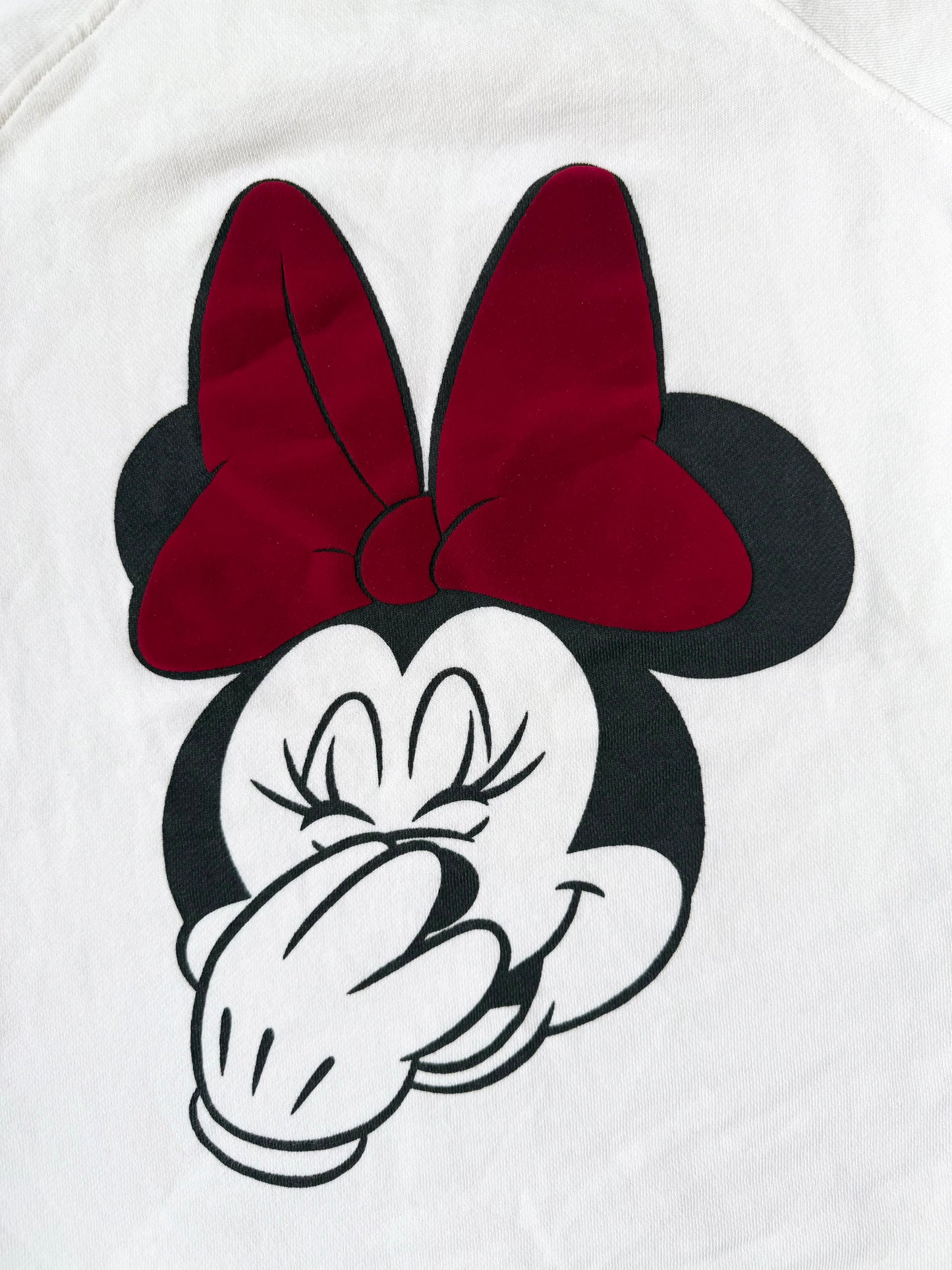 Zara x Disney White & Red Velvet Bow Minnie Mouse Sweater Dress (4-5 Years)
