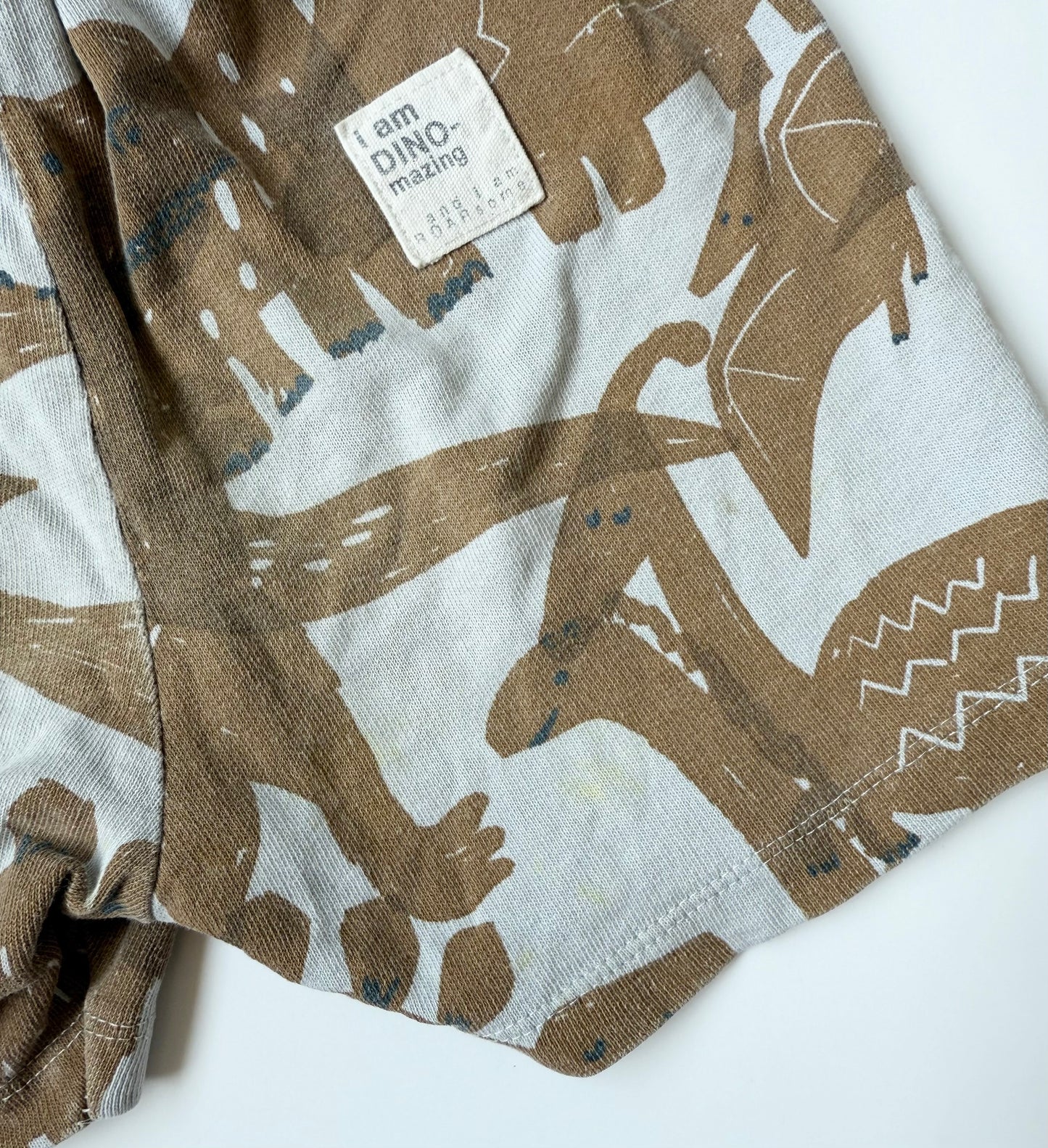 Zara Grey & Brown Dinosaurs Sweat Shorts (3-4 Years)