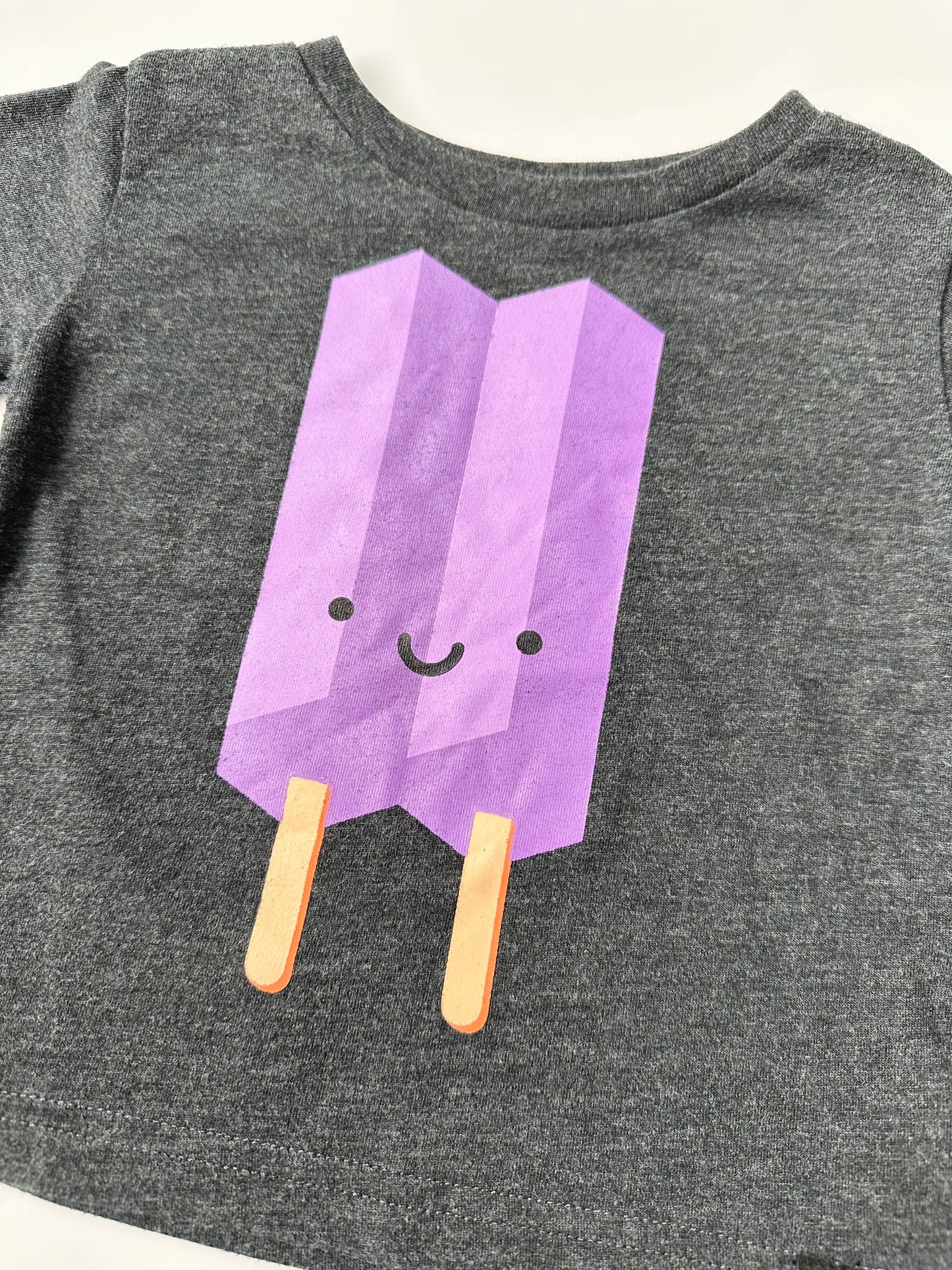 Whistle & Flute Purple Popsicle Dark Grey T-Shirt (24 Months)