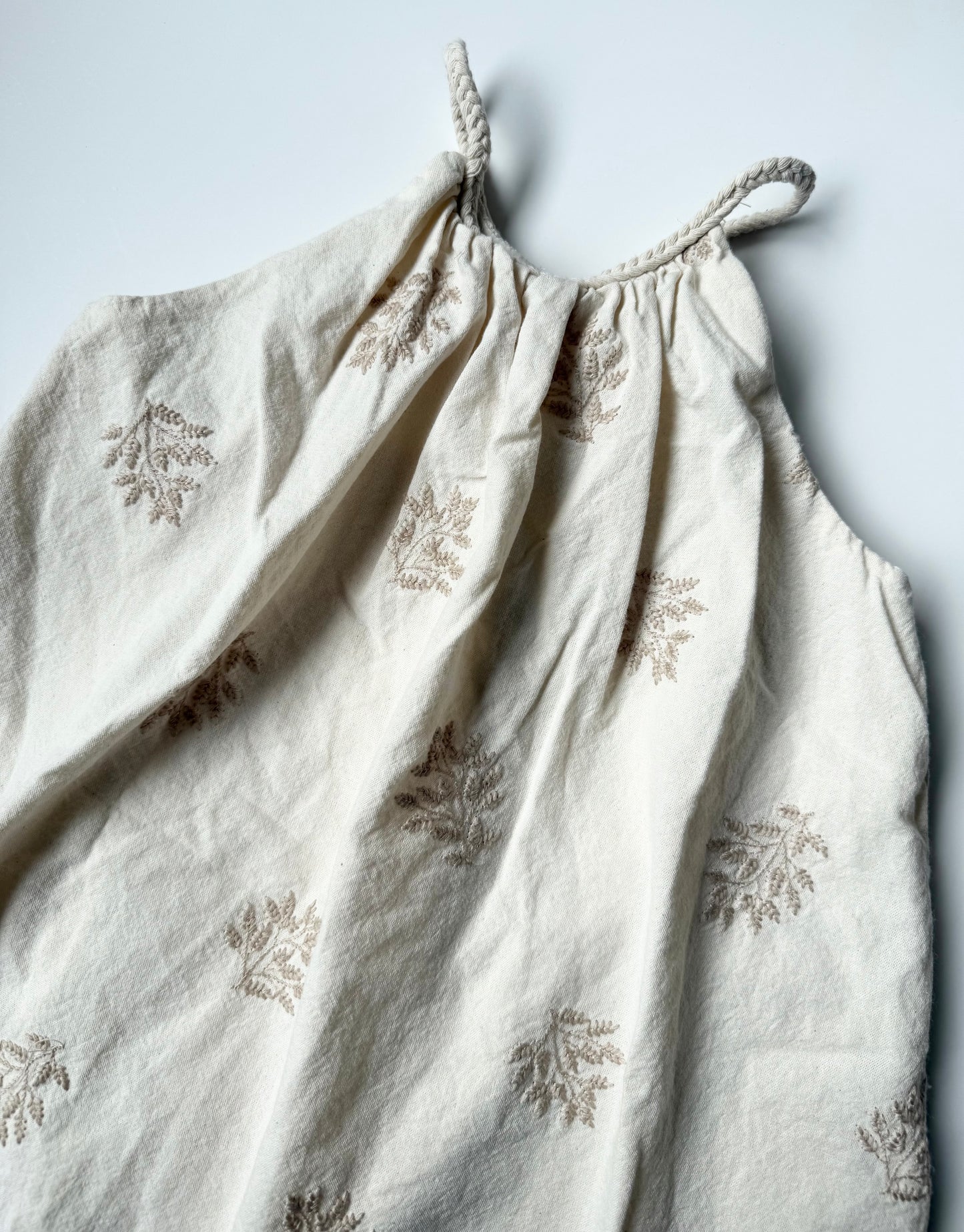 Zara Beige Wheat Braided Halter Dress (5 Years)