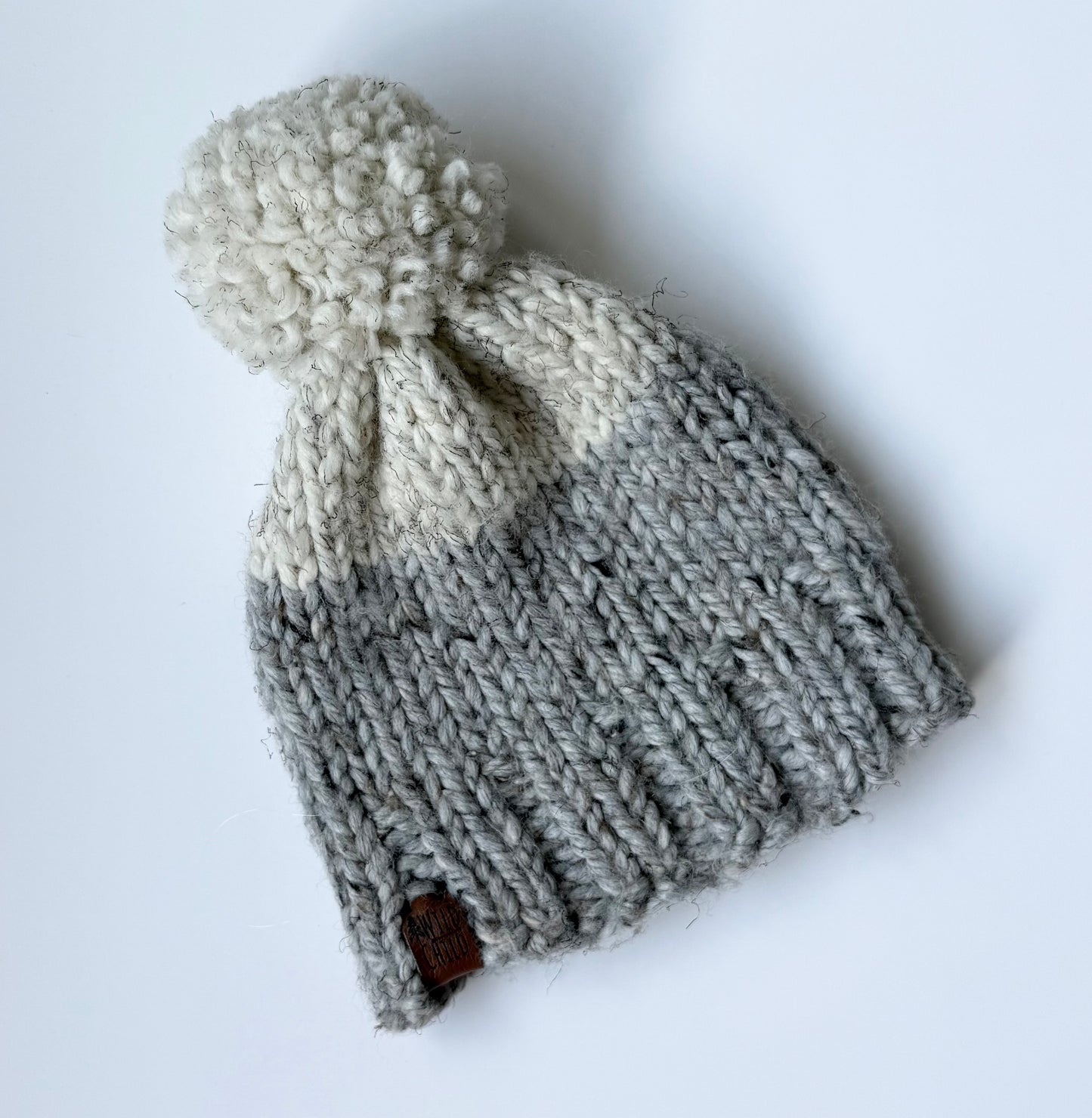 Wild Child Grey & White Pom Knit Toque (0-12 Months)