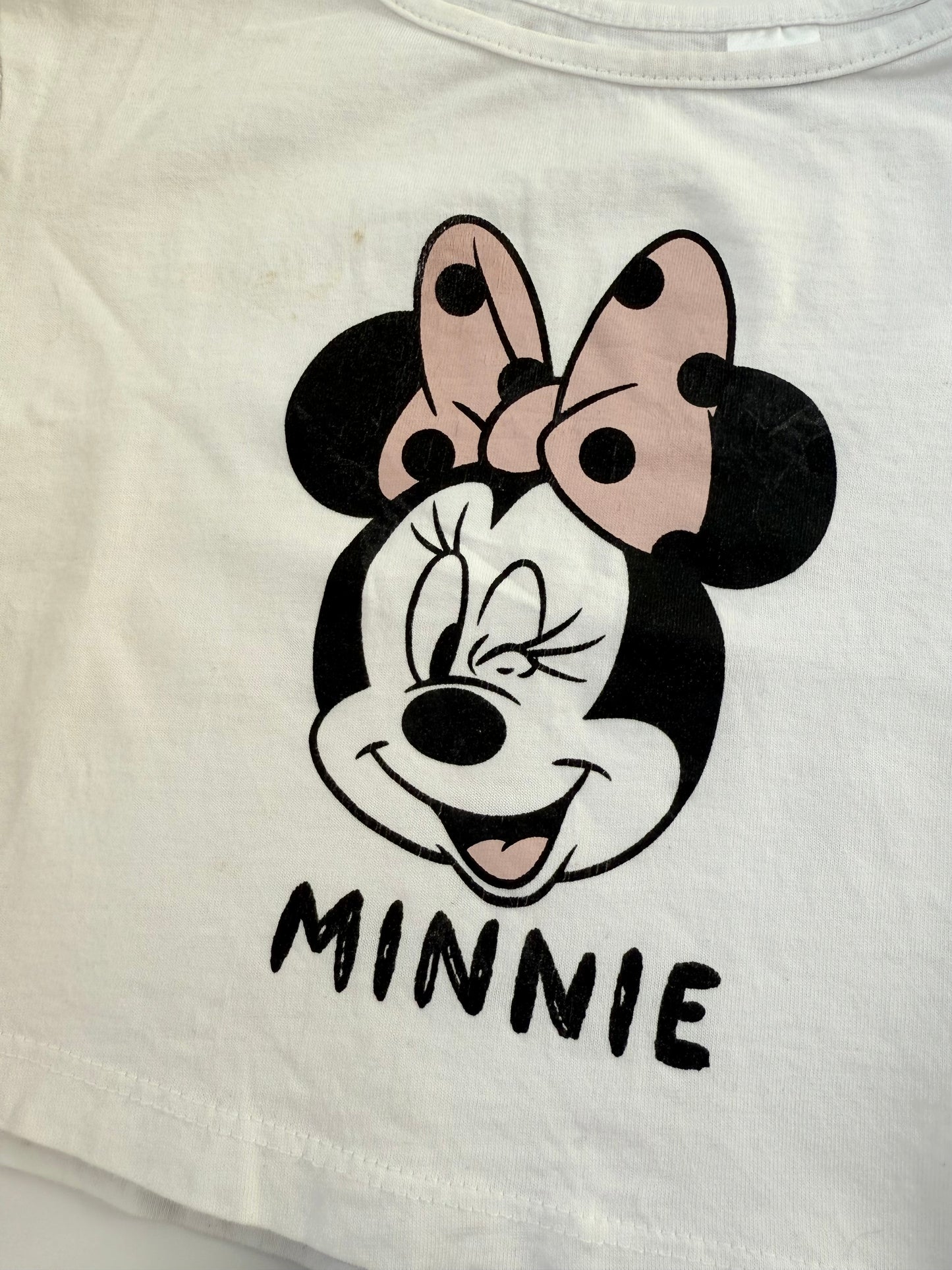 H&M Disney White Minnie Mouse T-Shirt & Polkadot Tulle Skirt Set (18-24 Months)