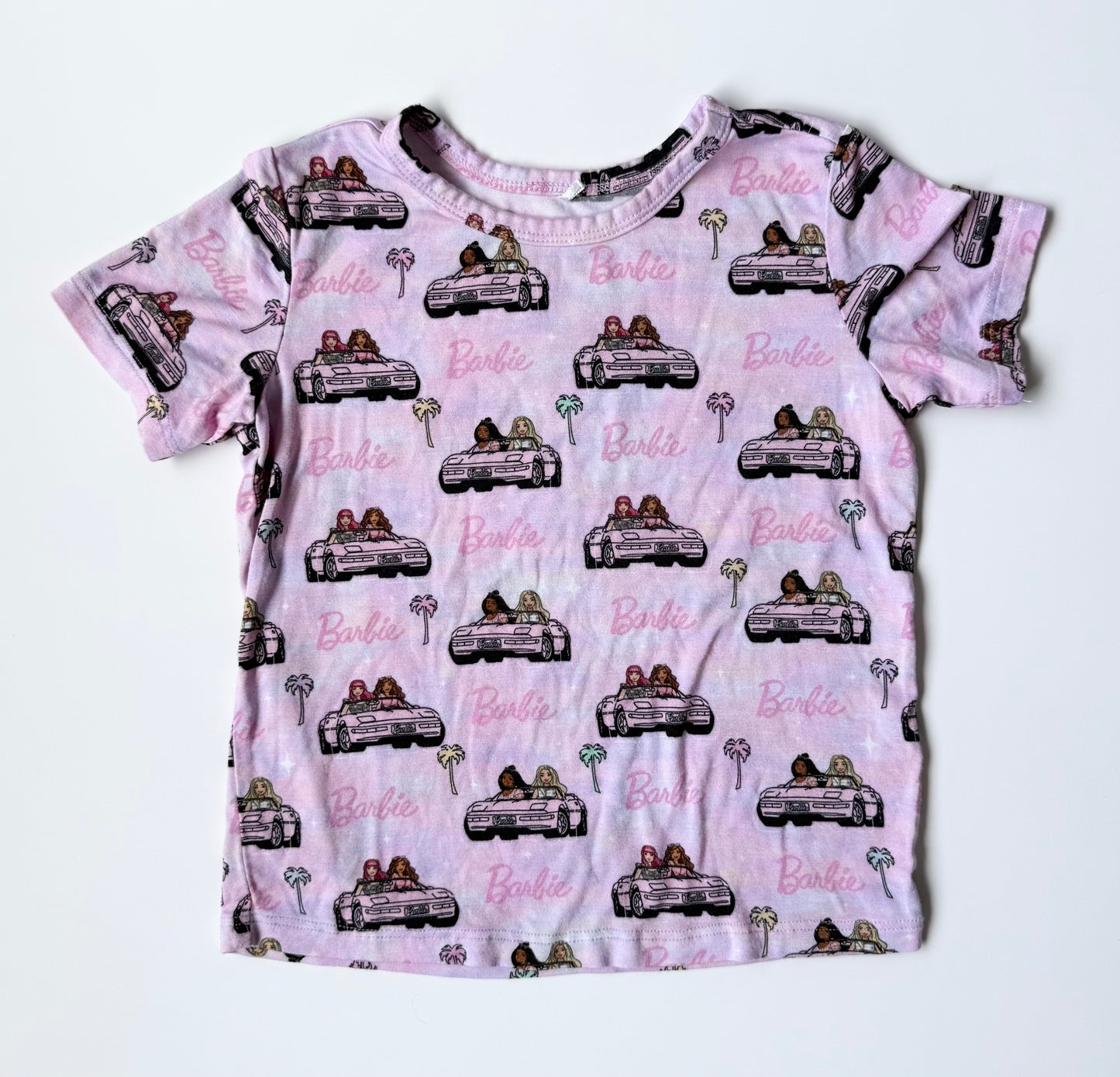 Posh Peanut x Barbie Pink Barbie Car T-Shirt (3T-4T)