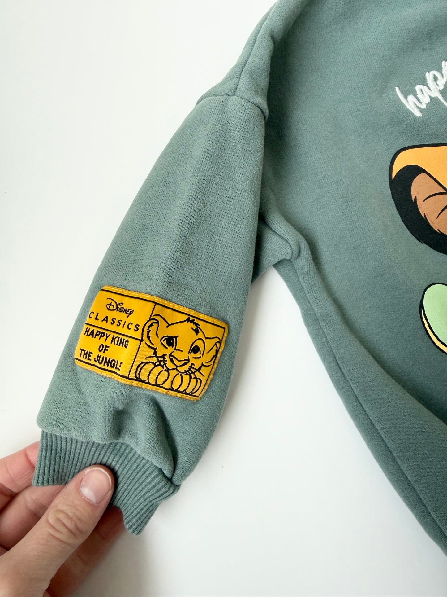 Zara x Disney The Lion King Green “Simba” Crewneck Sweater (18 Months)