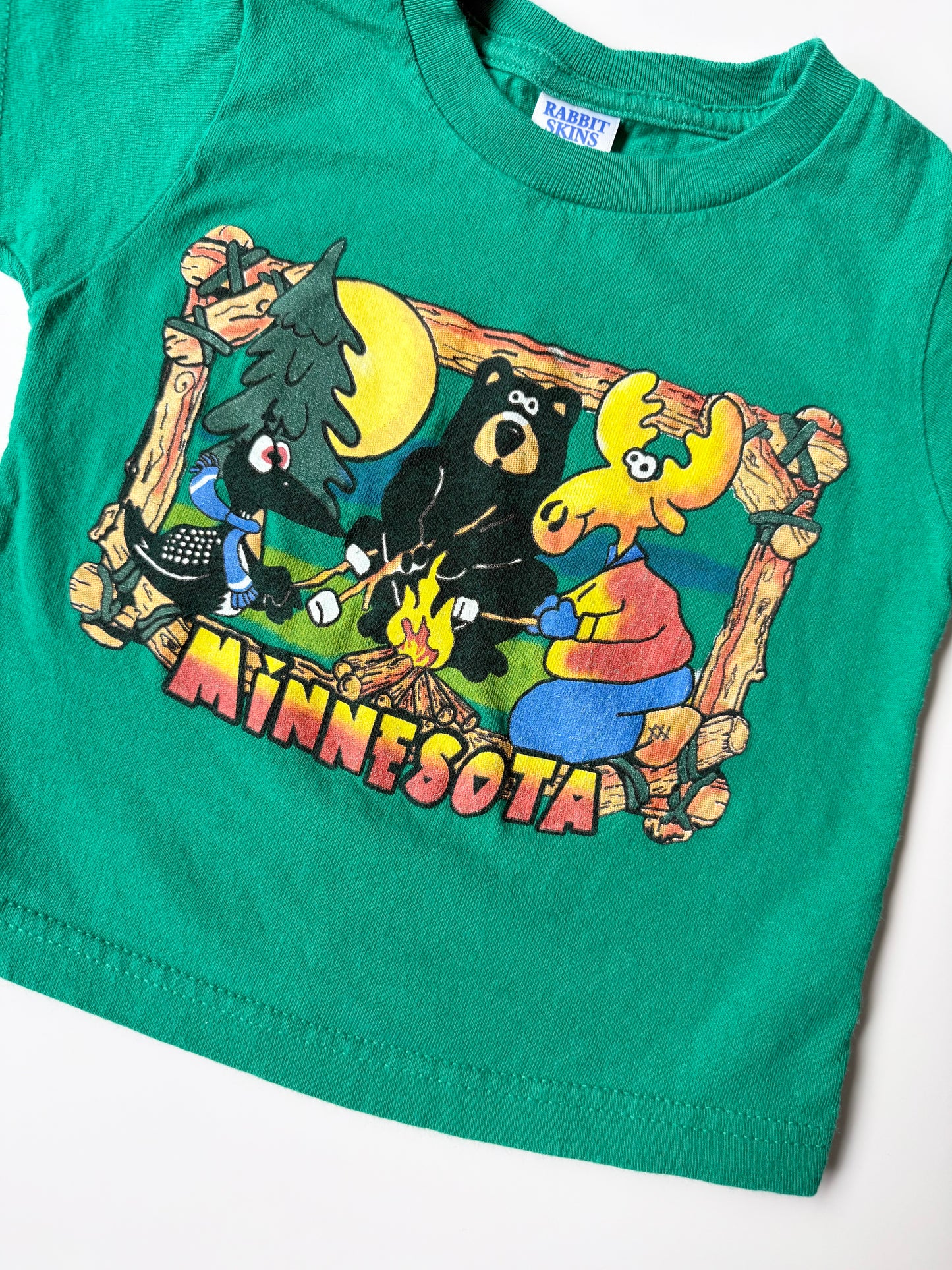 Rabbit Skins Green Minnesota Campfire T-Shirt (2T)