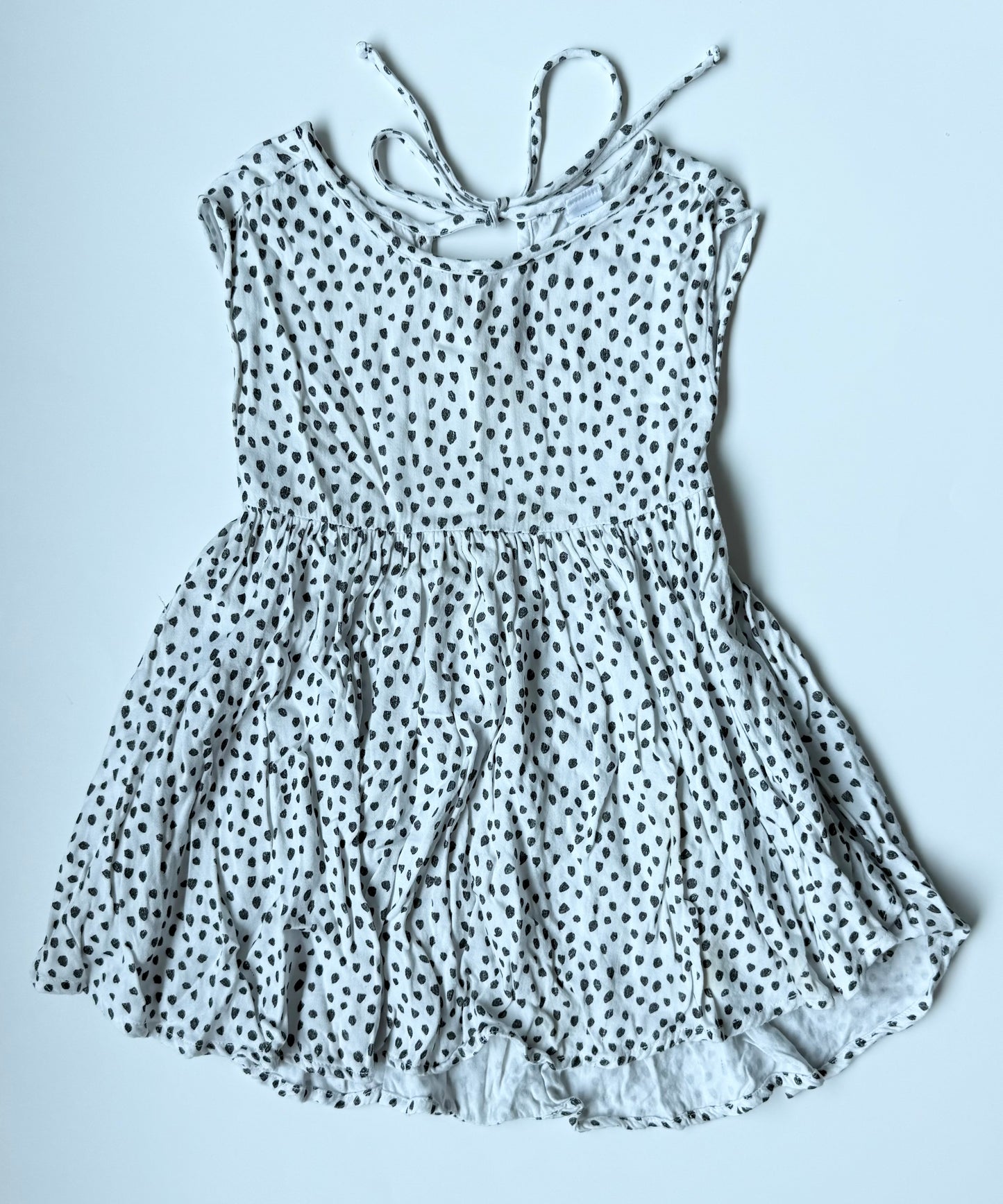Alice + Ames White & Black Polkadot Sleeveless Dress (2T)
