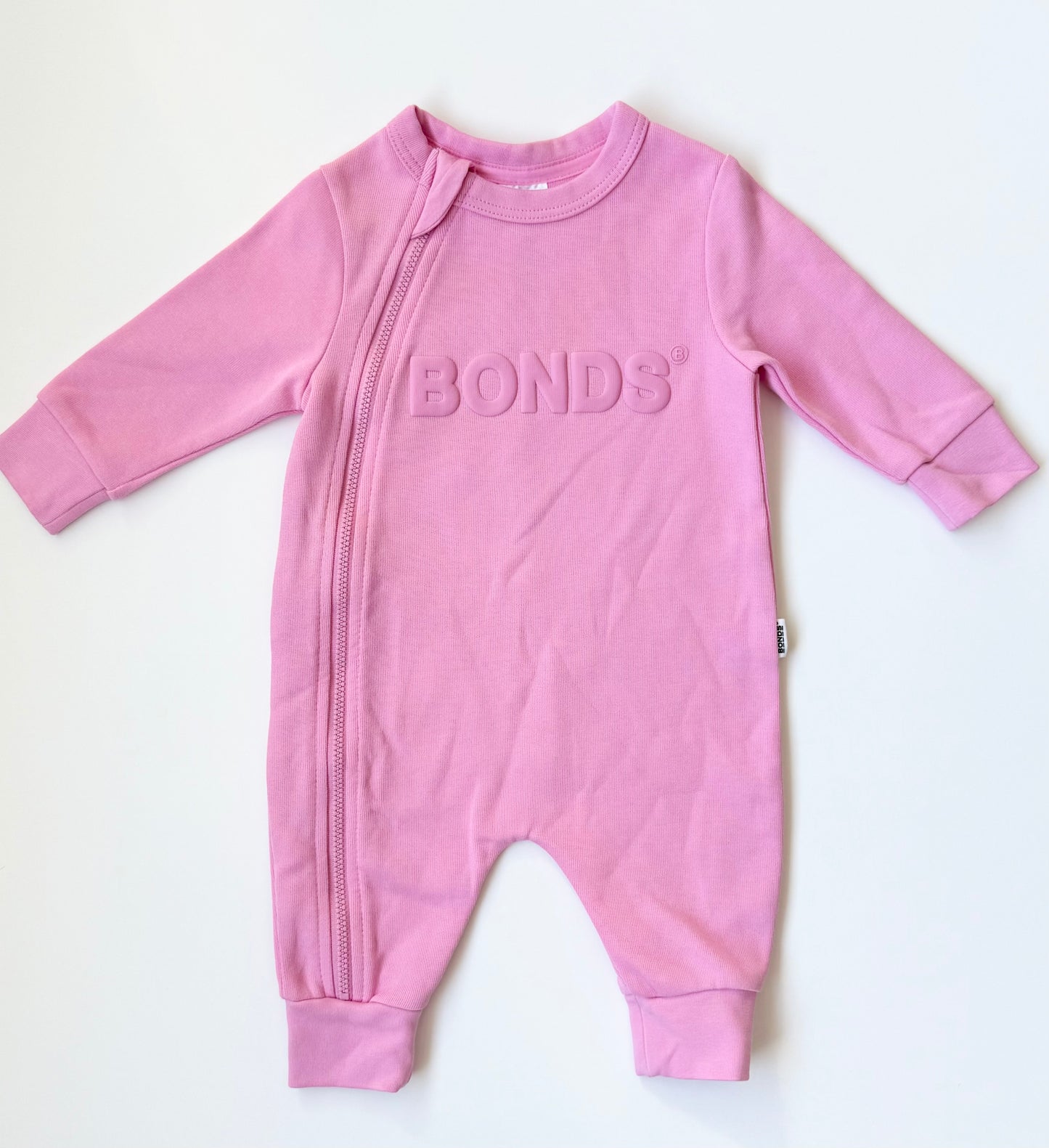 Bonds Hot Pink Tech Sweat Wondersuit (0-3 Months)