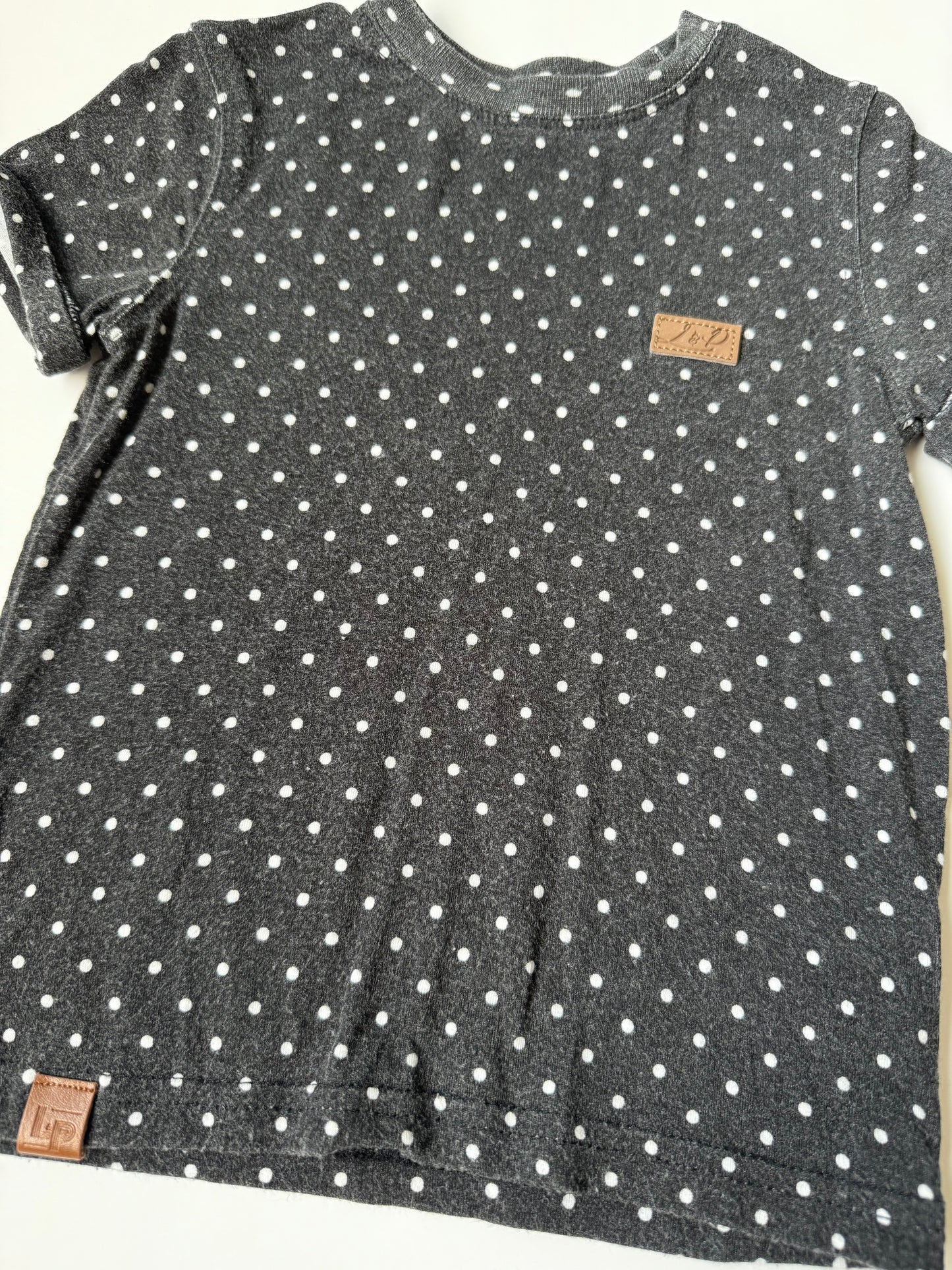 LP Apparel Black & White Polkadot T-Shirt (12-18 Months)